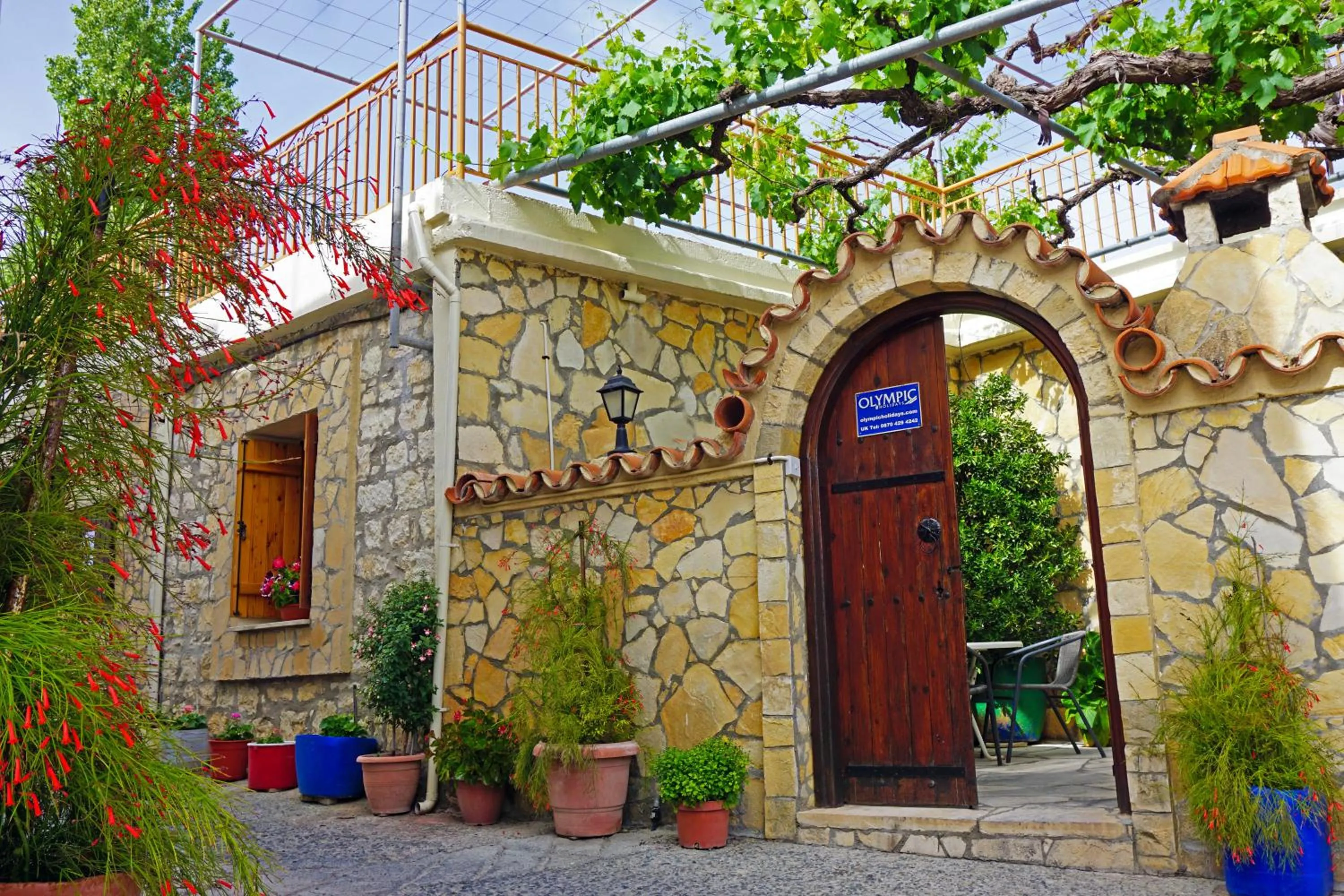 Facade/entrance in Omodos Village Houses
