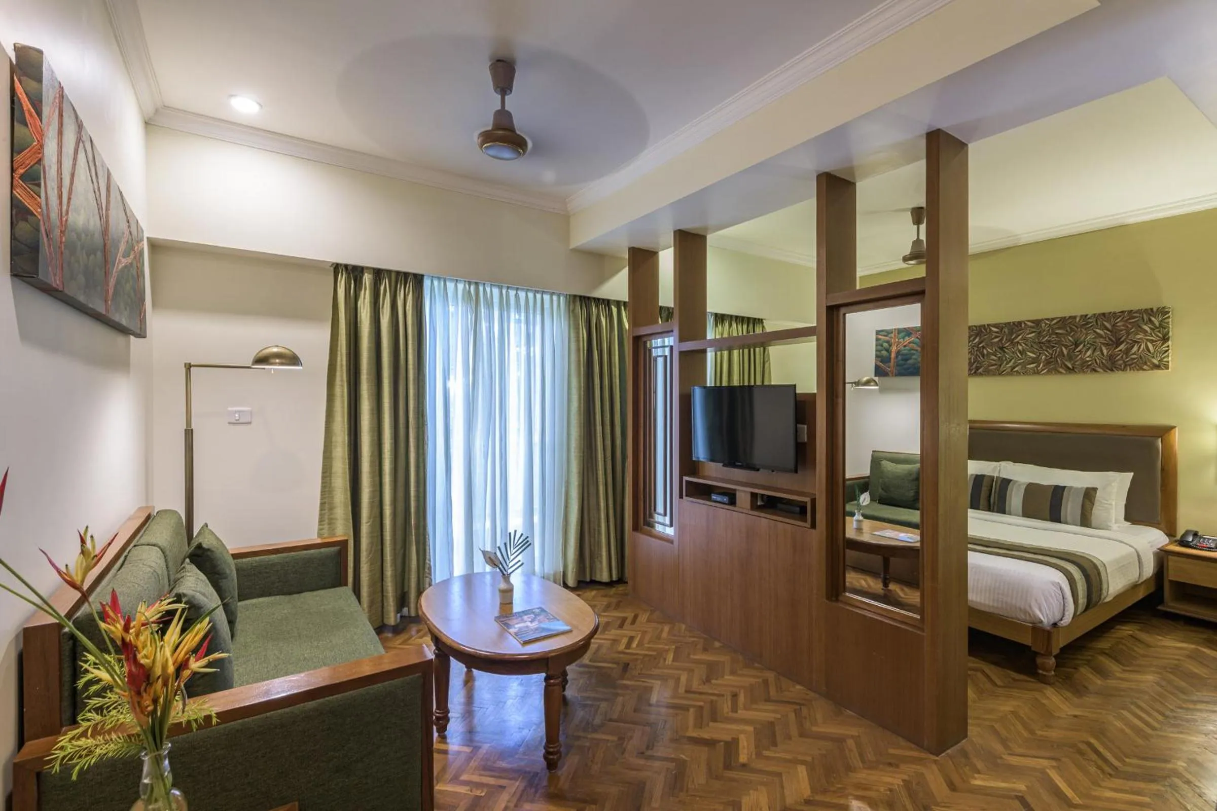 View (from property/room), Bed in Club Mahindra Mount Serene, Munnar