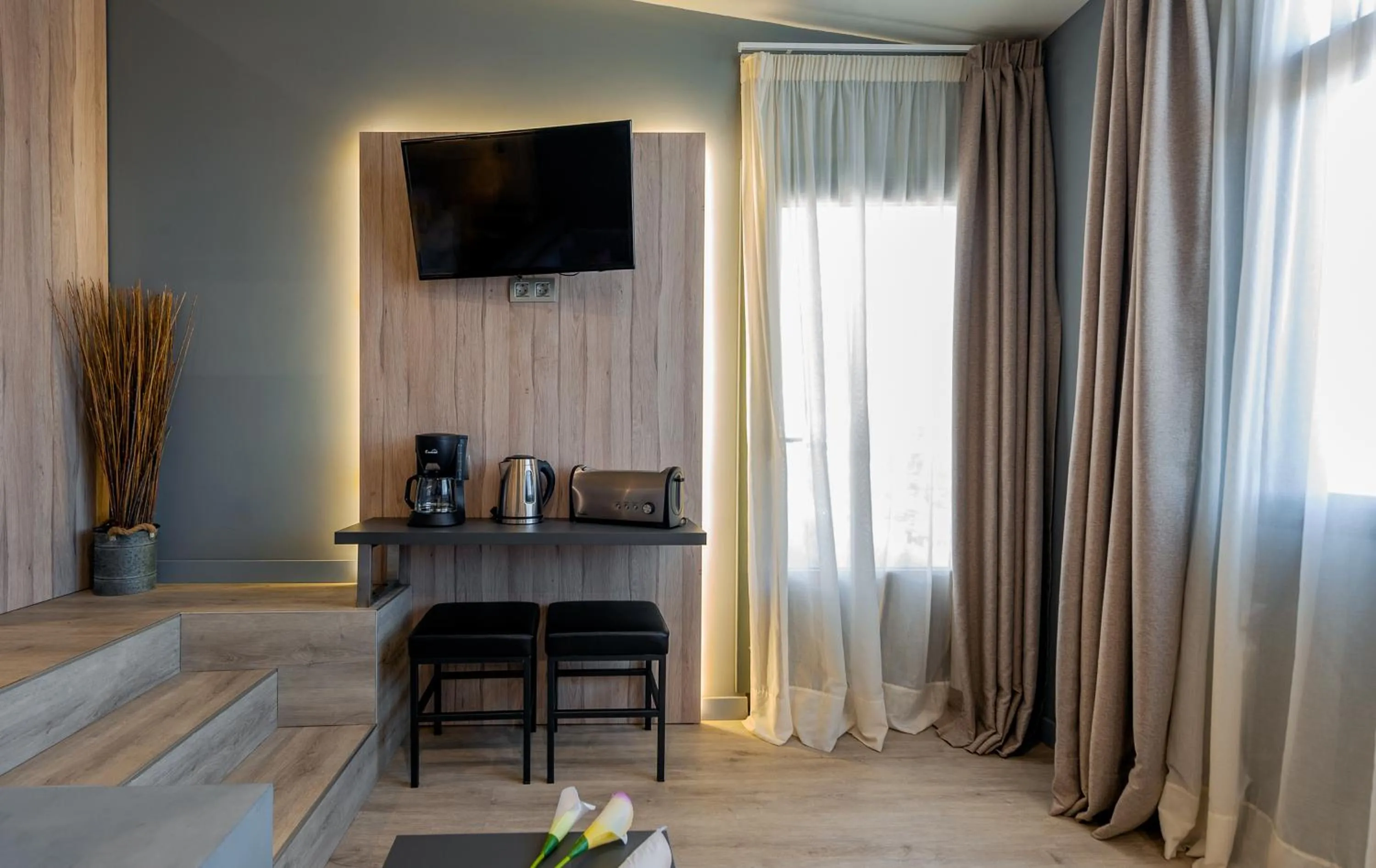 Dining area, Bed in Apartamentos NataLis
