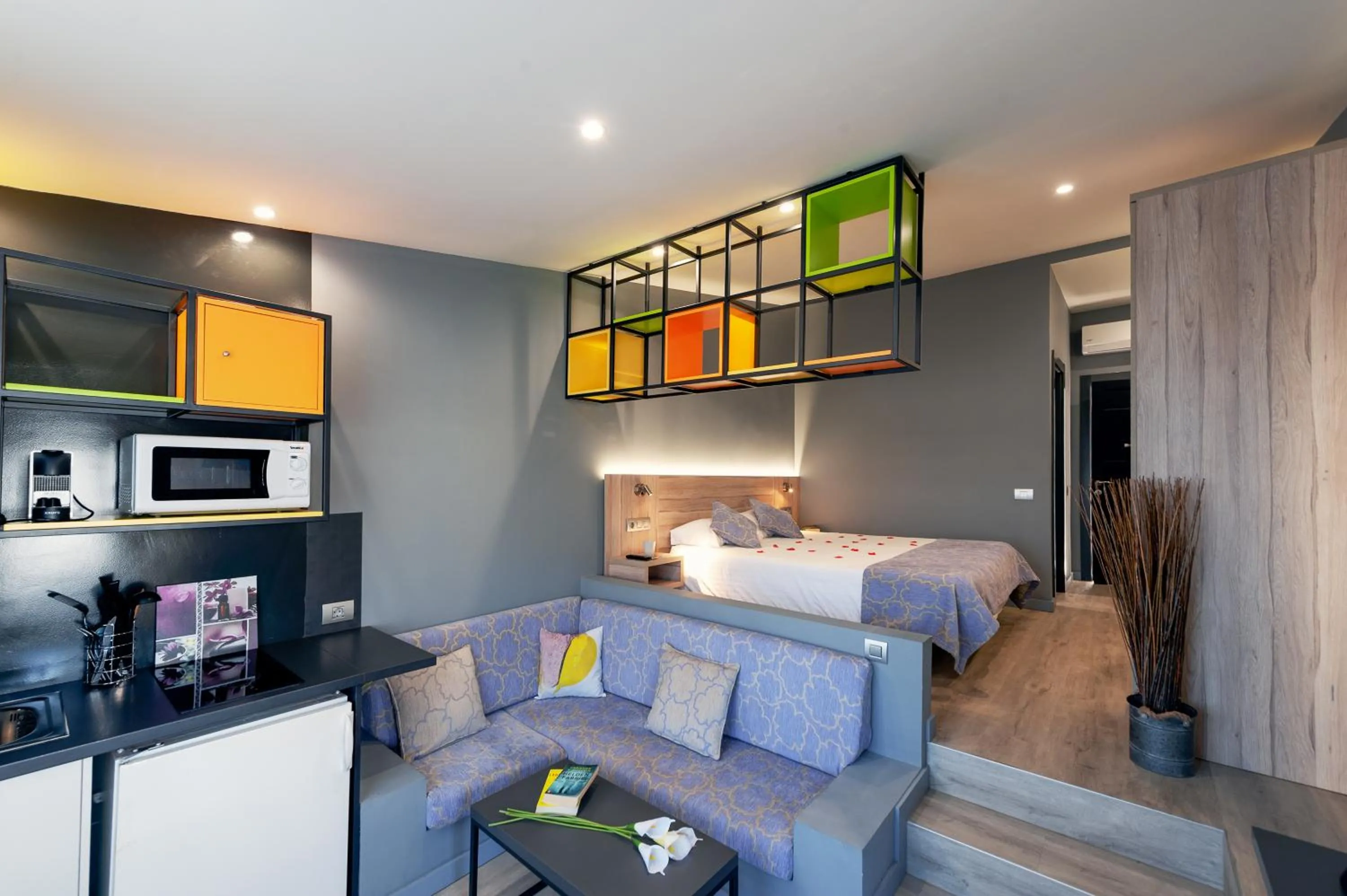 Living room, Bed in Apartamentos NataLis