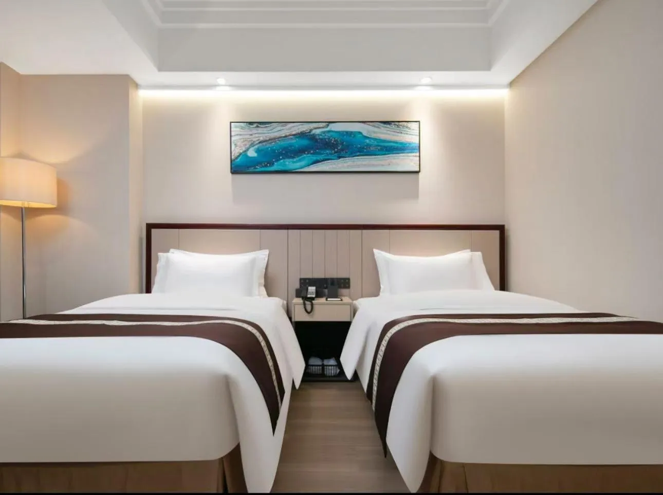 Bed in Meilun Hotel Shanghai Hongqiao Hub