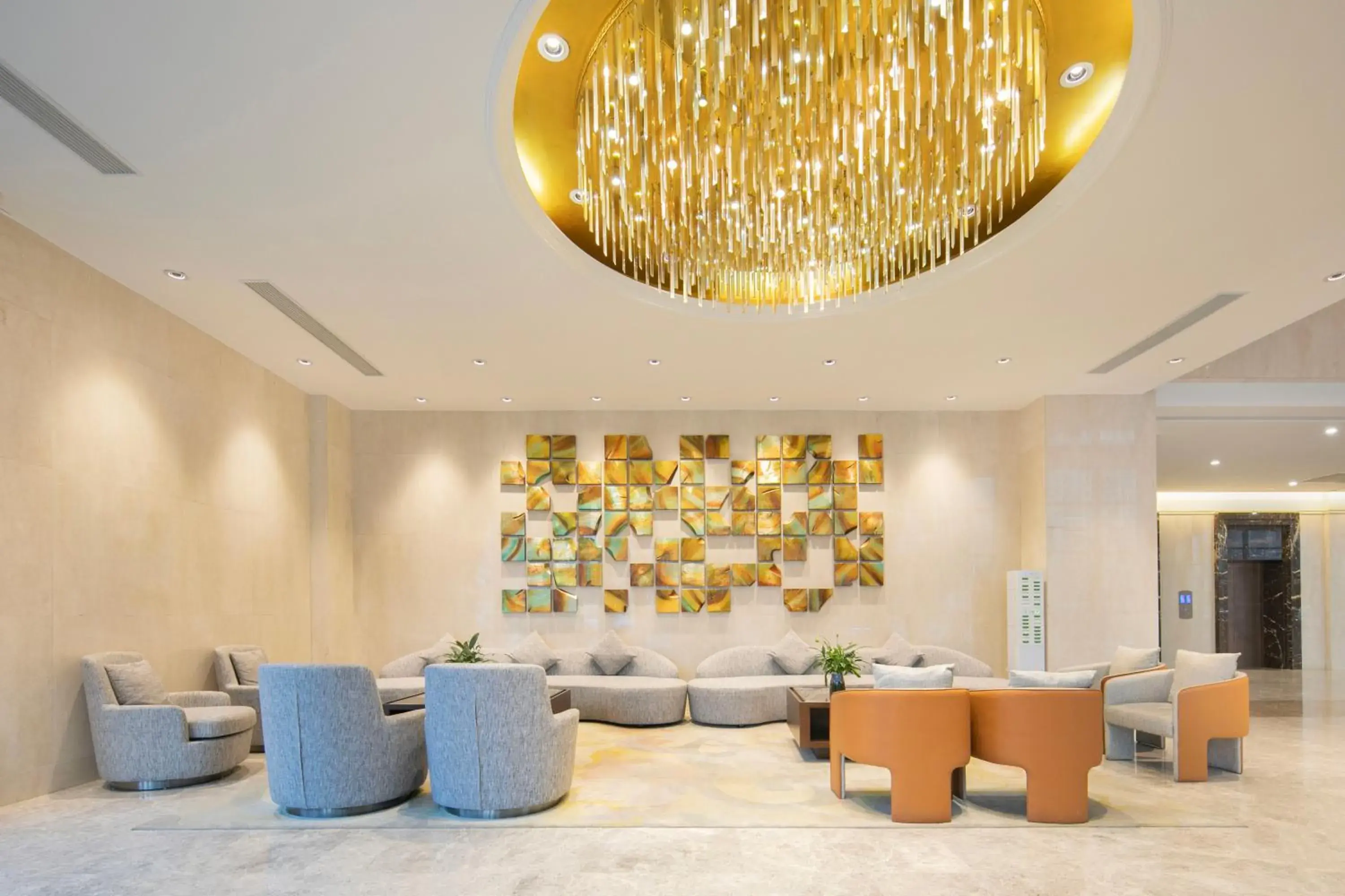 Living room in Meilun Hotel Shanghai Hongqiao Hub Living room in Meilun Hotel Shanghai Hongqiao Hub