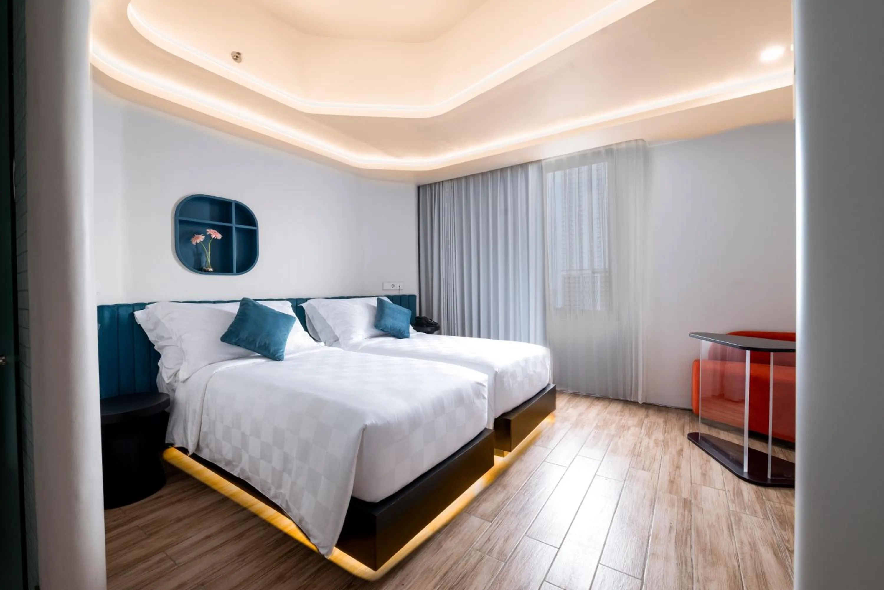 Bedroom, Bed in EXCOTEL Design Hotel Surabaya