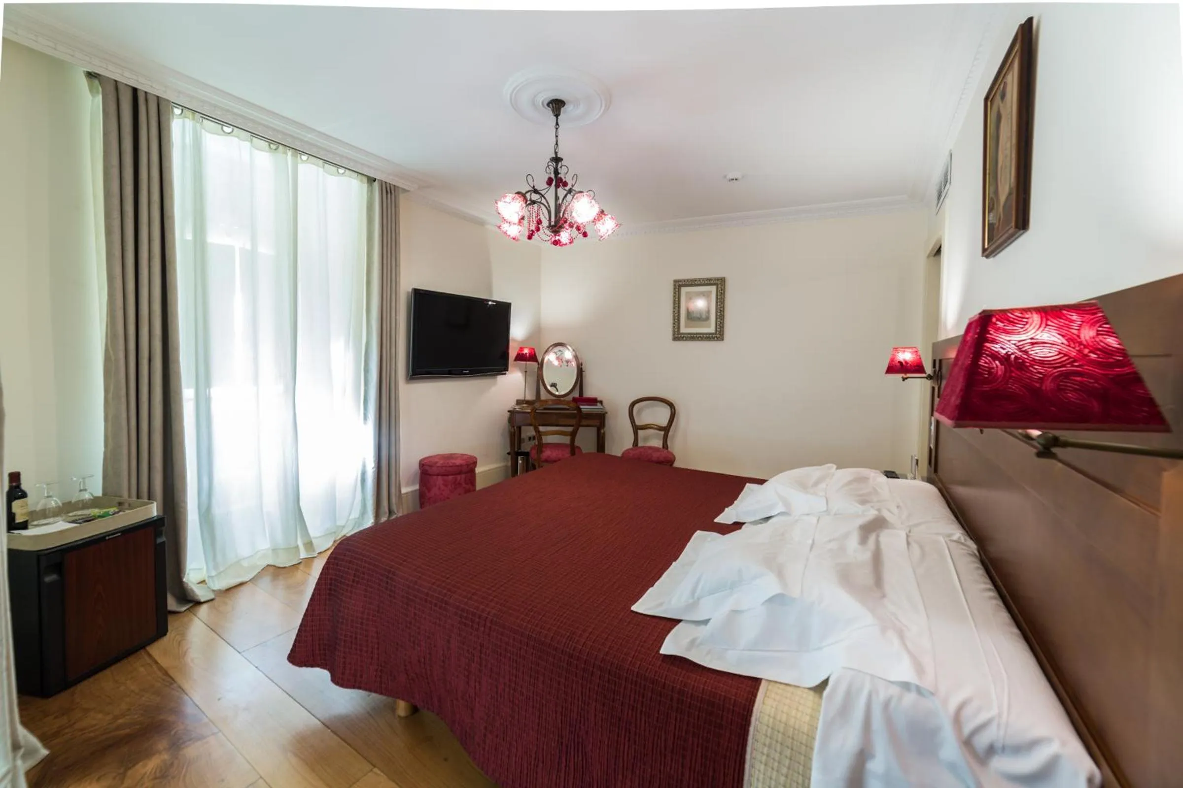 Bed in Hotel Monumento Pazo de Orbán