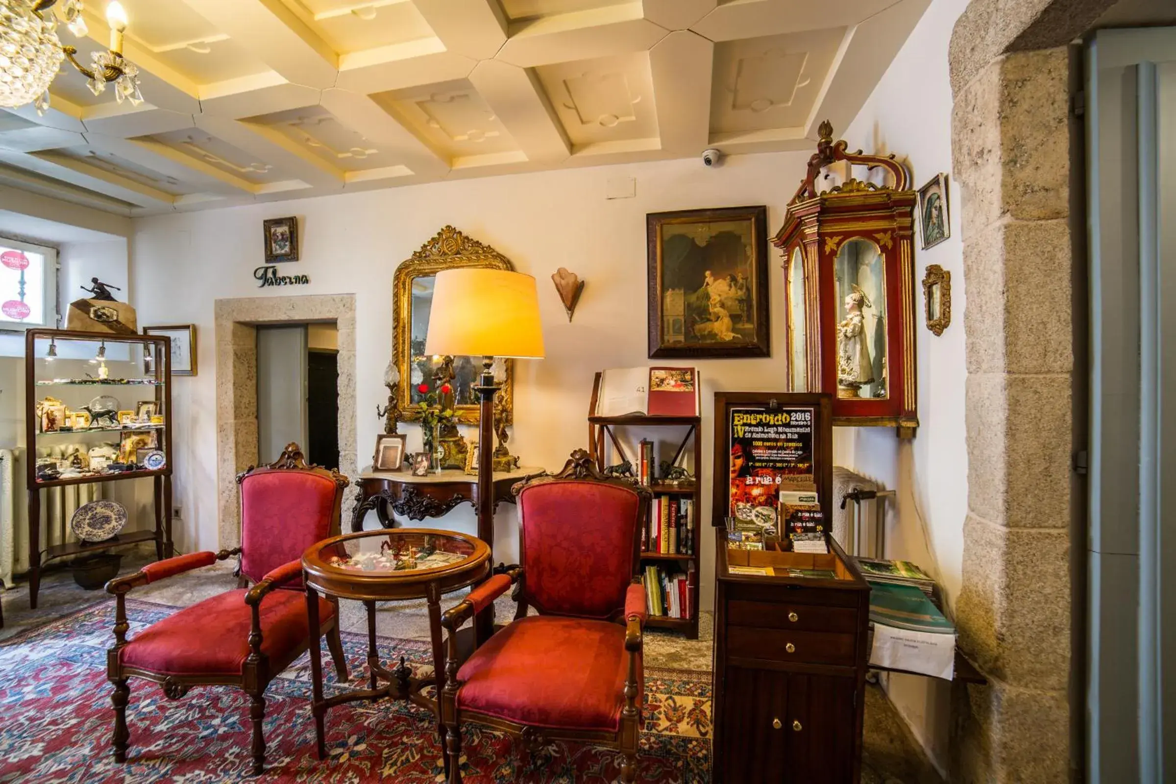 Lobby or reception in Hotel Monumento Pazo de Orbán Lobby or reception in Hotel Monumento Pazo de Orbán