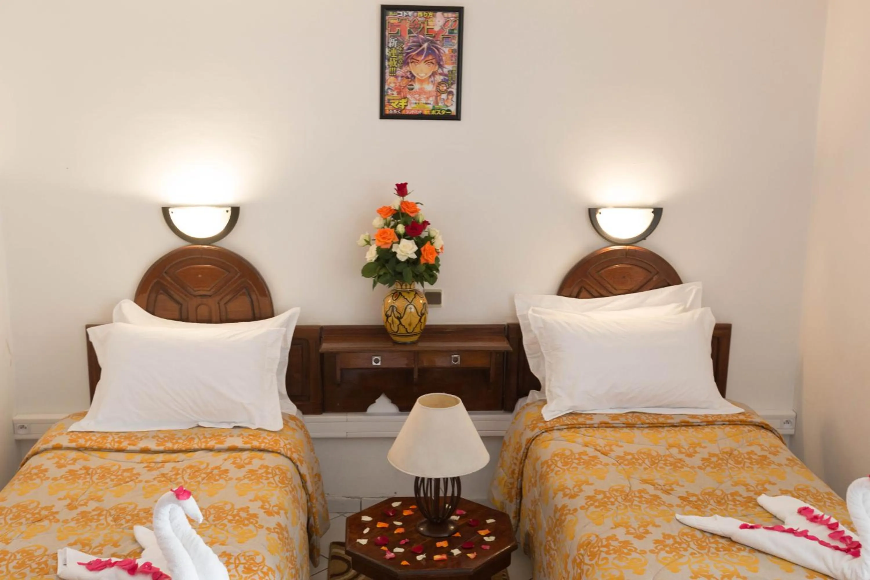 Bed in Hotel Sindibad