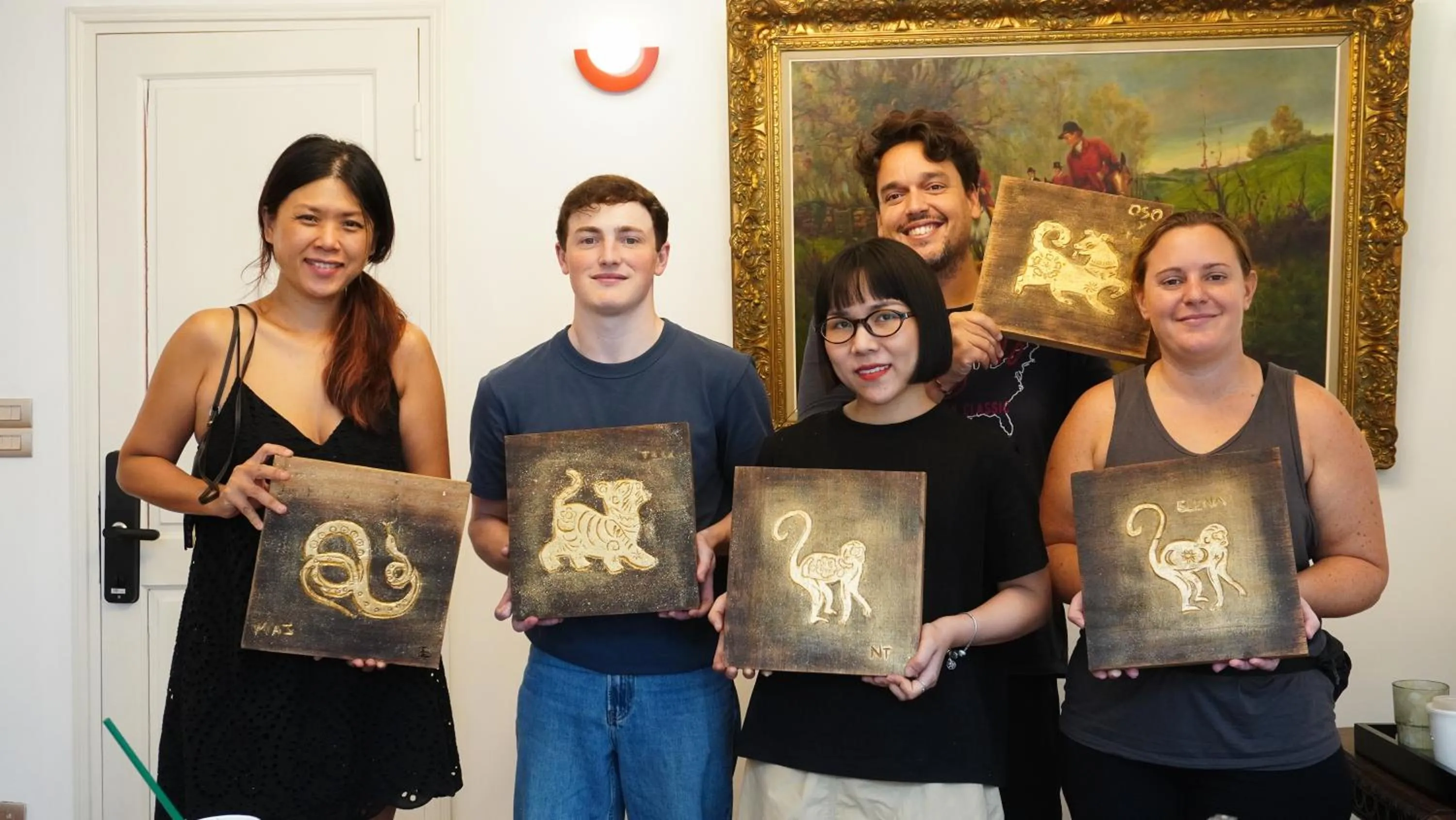 group of guests in Éclectique Hanoi Homestay