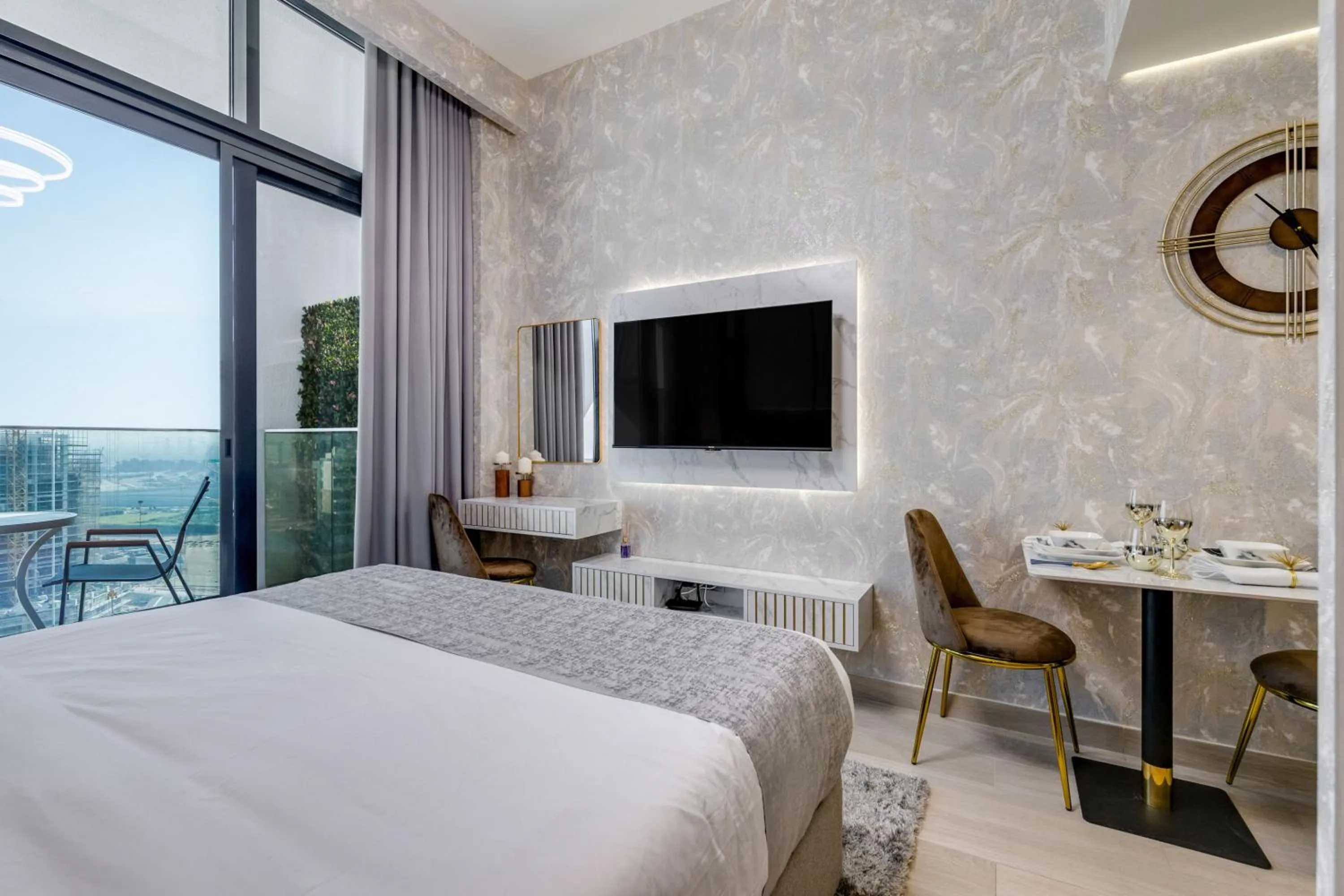 Bed in GLOBALSTAY Azizi Riviera 48