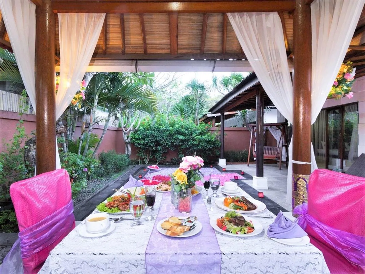 Food in Private Pool Villas Kuta Bali