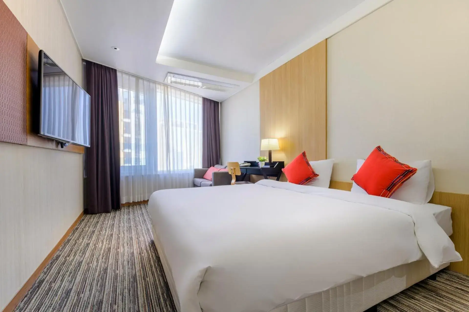 Bed in Shin Shin Hotel Jeju Worldcup Bed in Shin Shin Hotel Jeju Worldcup