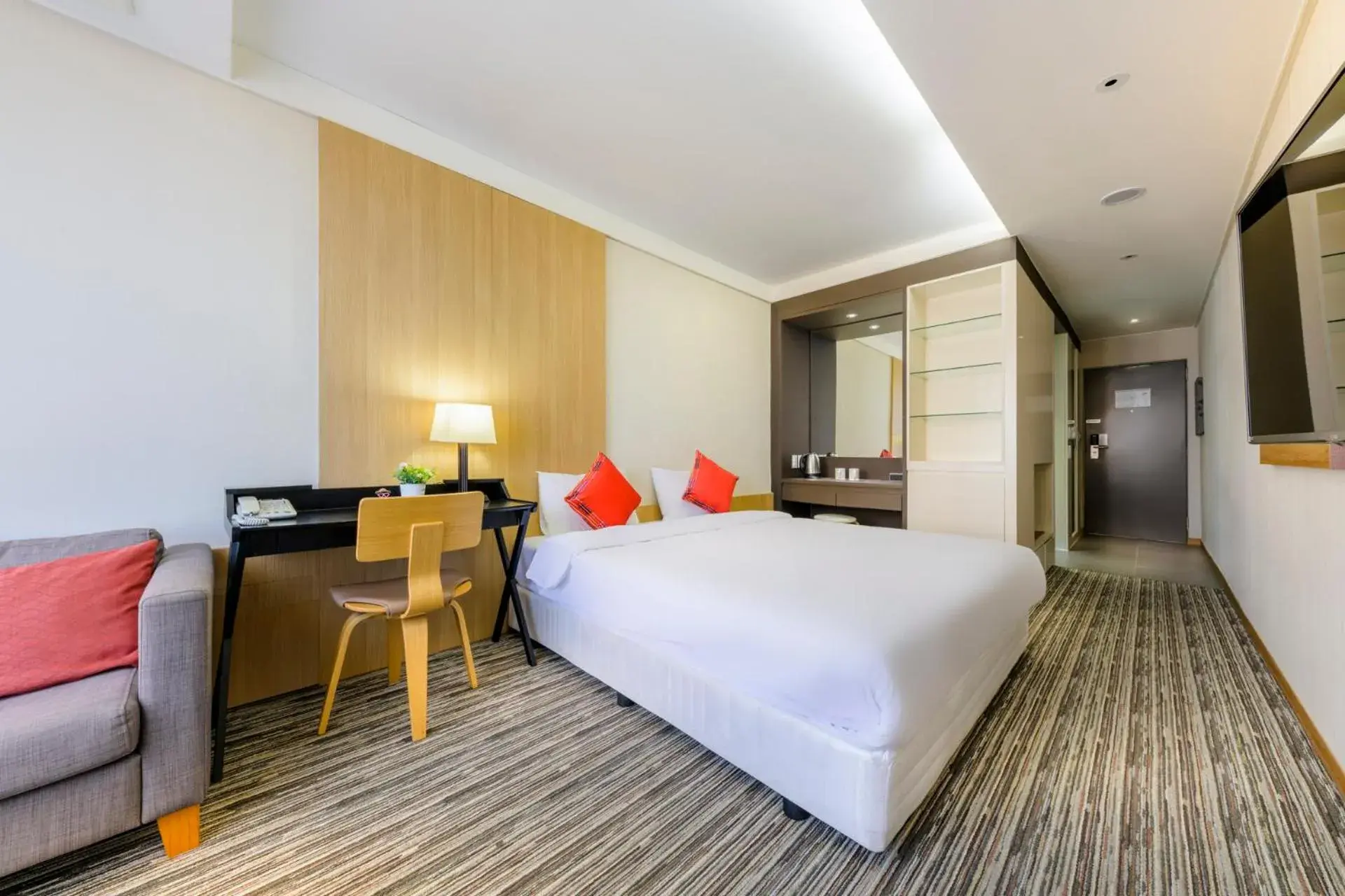 Bed in Shin Shin Hotel Jeju Worldcup Bed in Shin Shin Hotel Jeju Worldcup