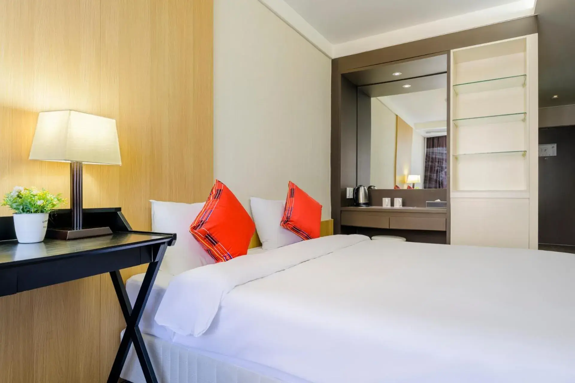 Bed in Shin Shin Hotel Jeju Worldcup Bed in Shin Shin Hotel Jeju Worldcup