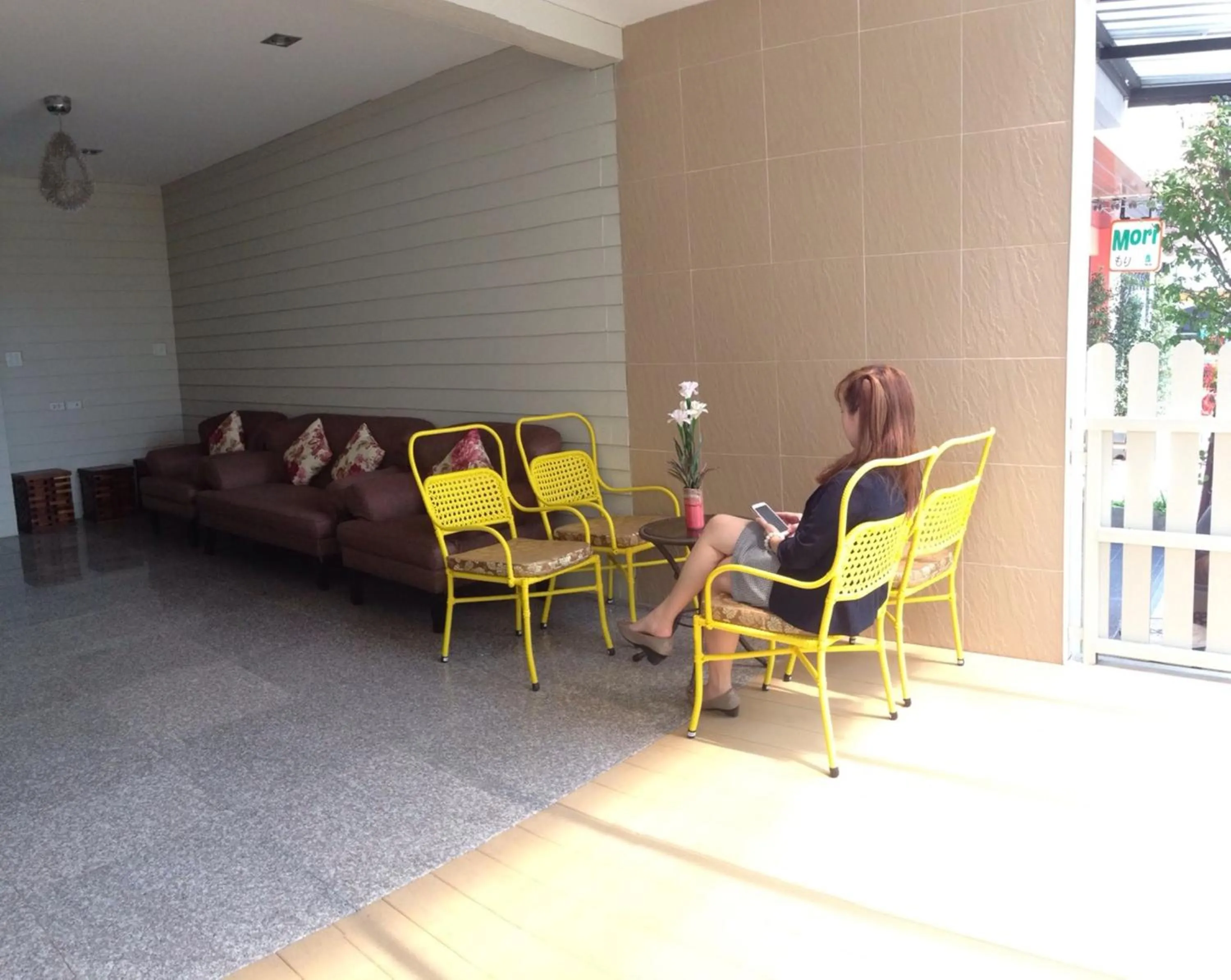 Balcony/Terrace in Prajaktra City Hostel