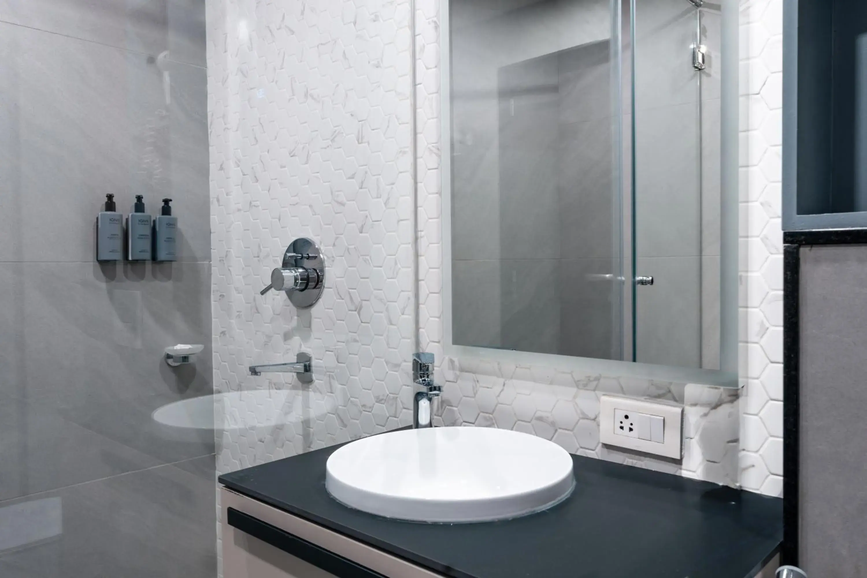 Bathroom in Pramod Convention & Beach Resorts Bathroom in Pramod Convention & Beach Resorts