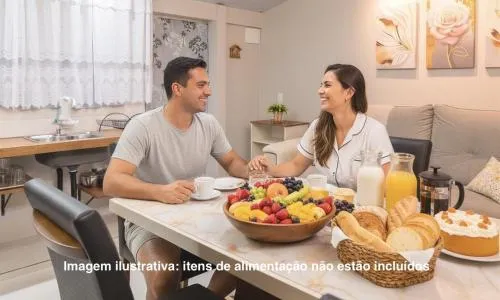 Kitchen or kitchenette in Flat Flores de Bombinhas Oficial