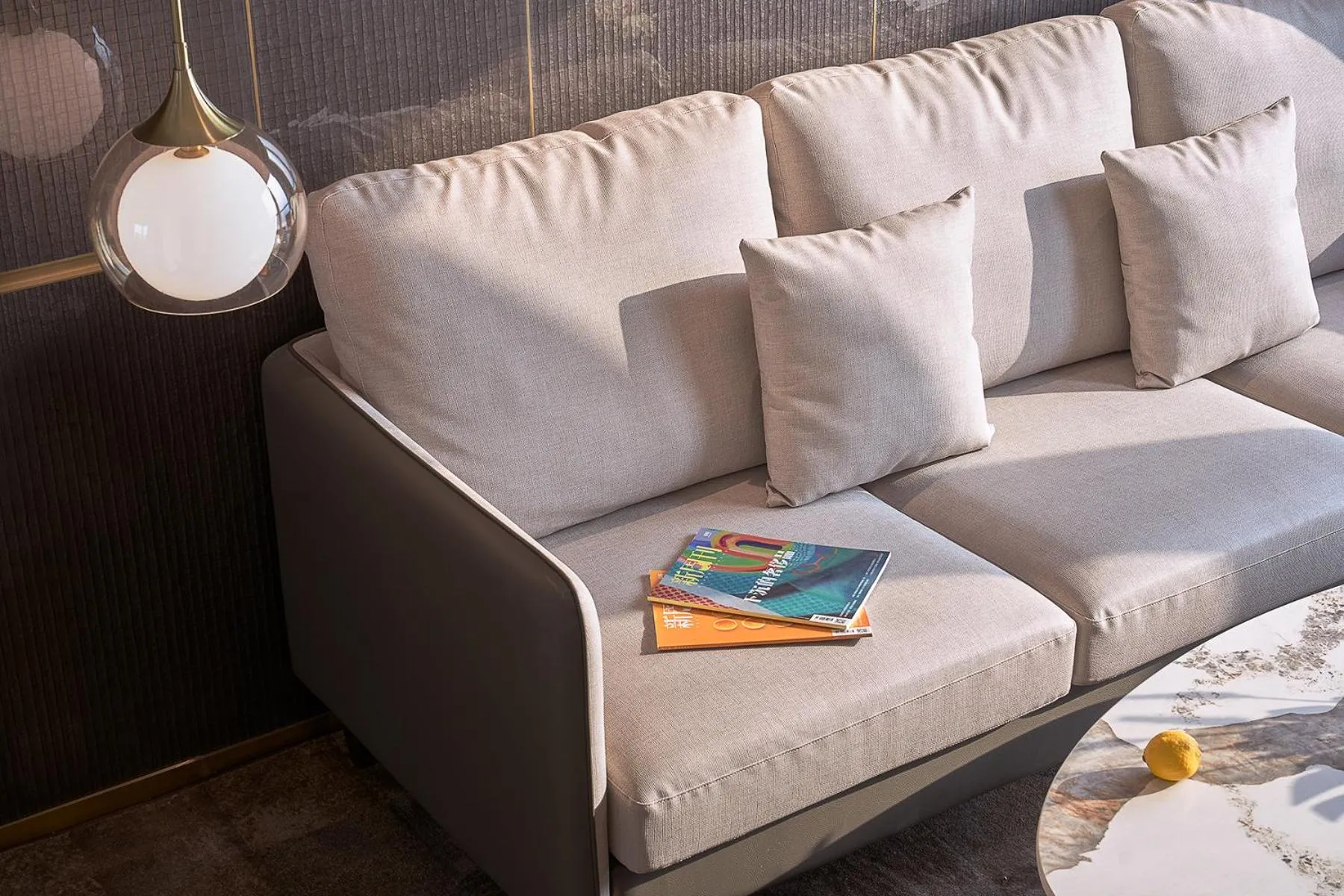 Living room in Echarm plus International Hotel Guangzhou Changgang Metro Station Branch - Free Shuttle Bus to Canton Fair Complex During Canton Fair Period