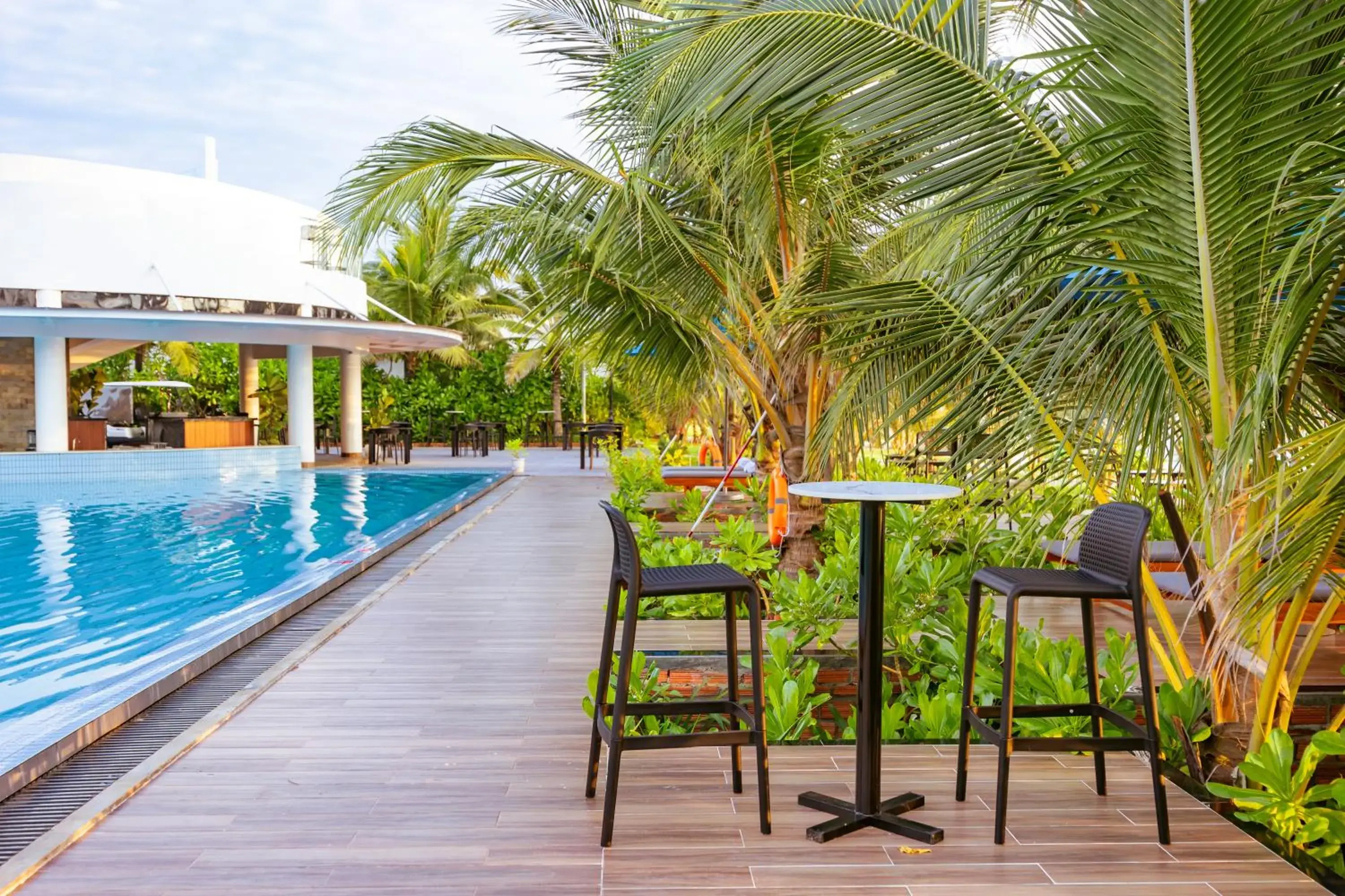Pool view in Langco Bay Retreat Pool view in Langco Bay Retreat