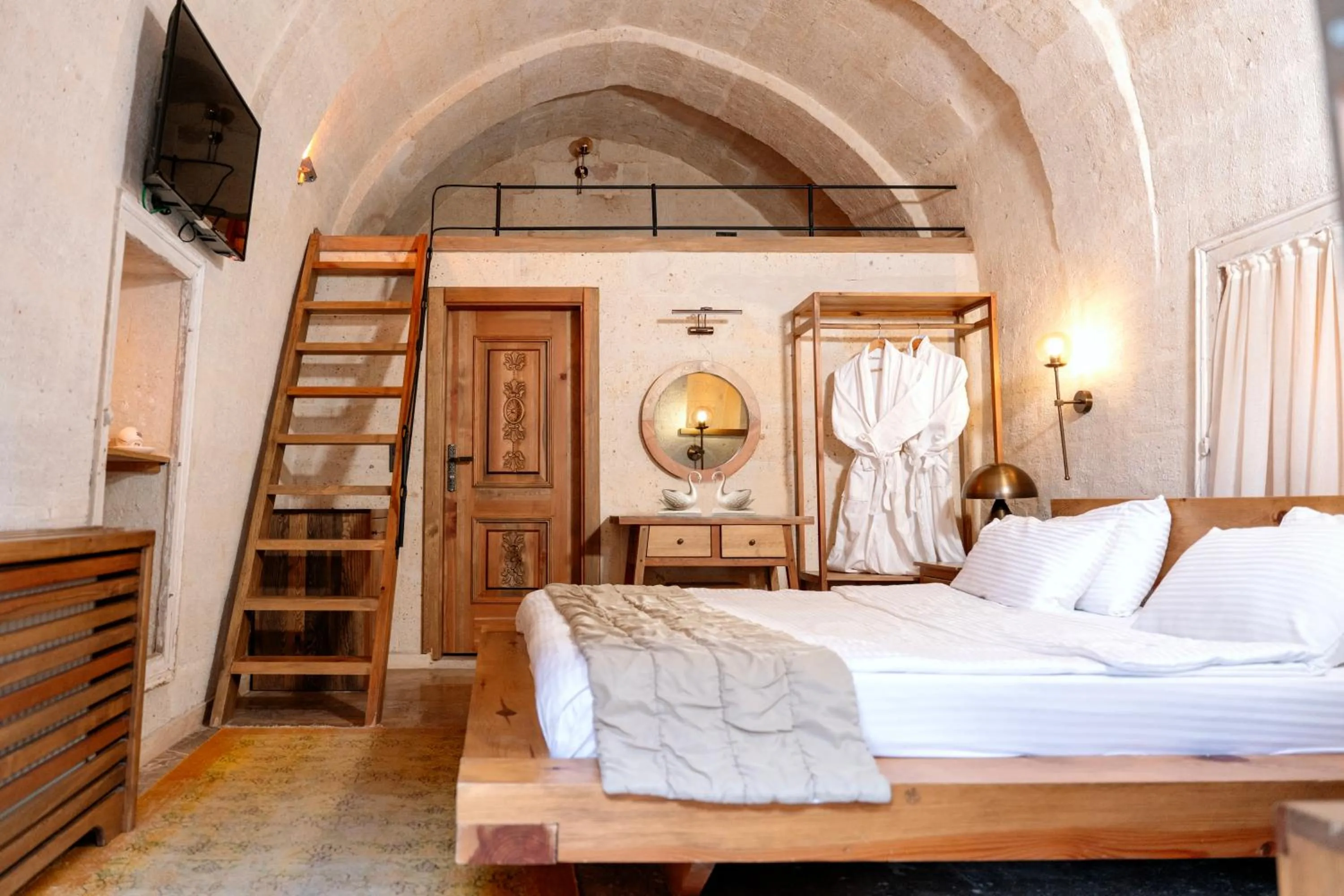 Bed in Cappadocia Alfa Cave Hotel