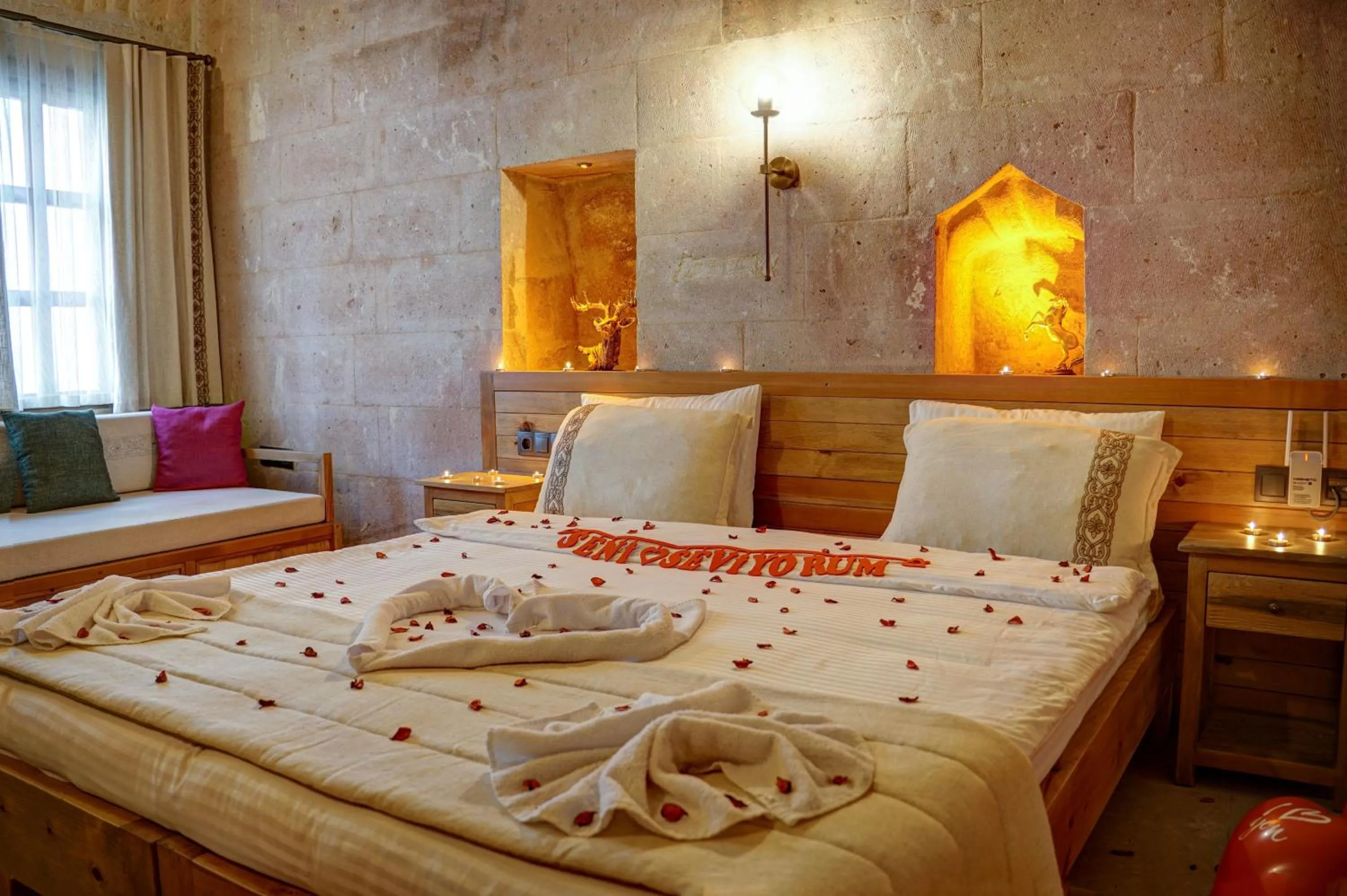 Bed in Cappadocia Alfa Cave Hotel