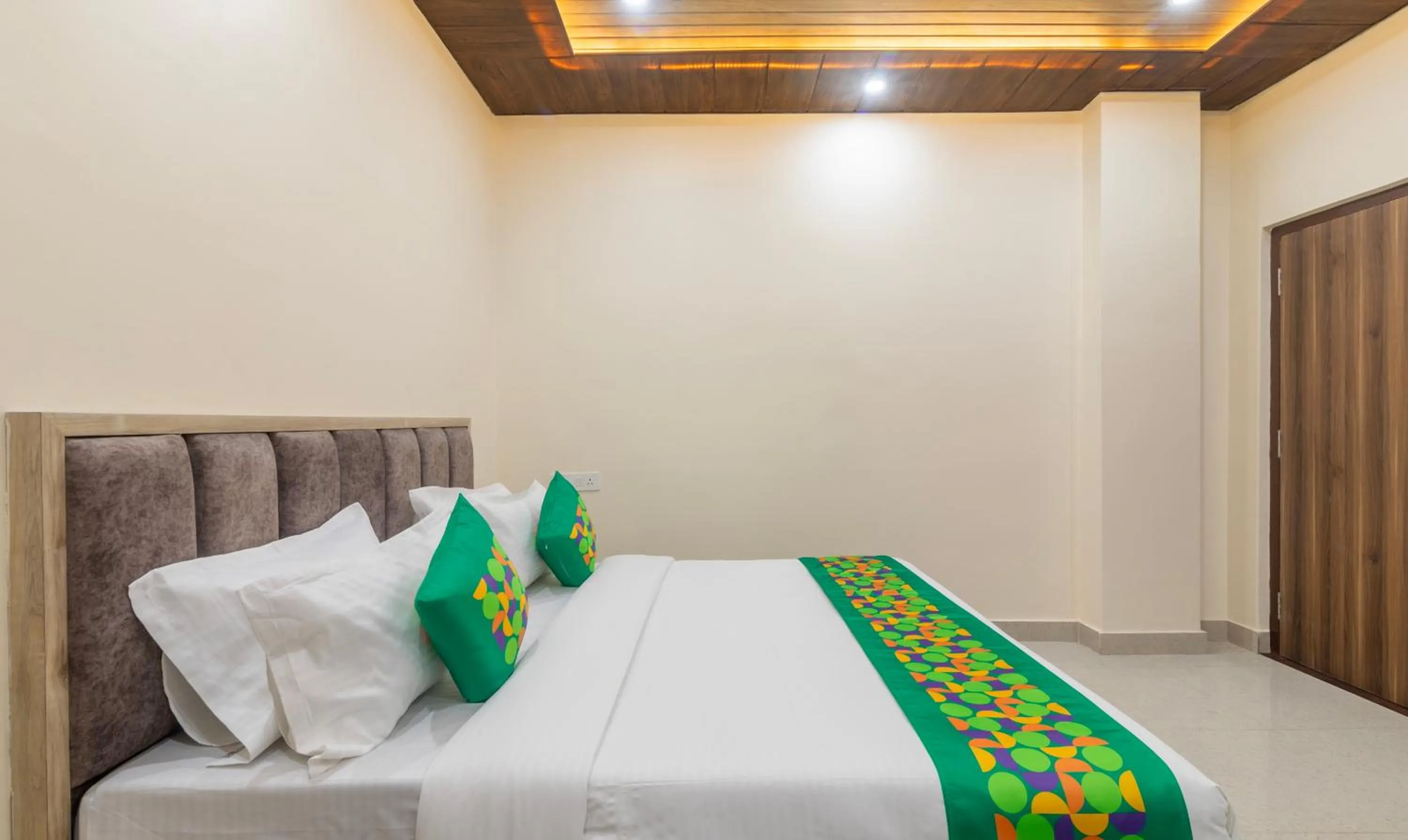 Bedroom, Bed in Treebo Golden Kashi