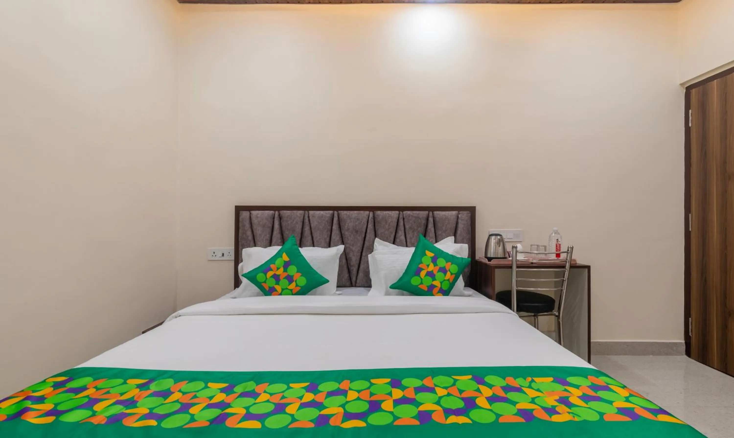 Bedroom, Bed in Treebo Golden Kashi