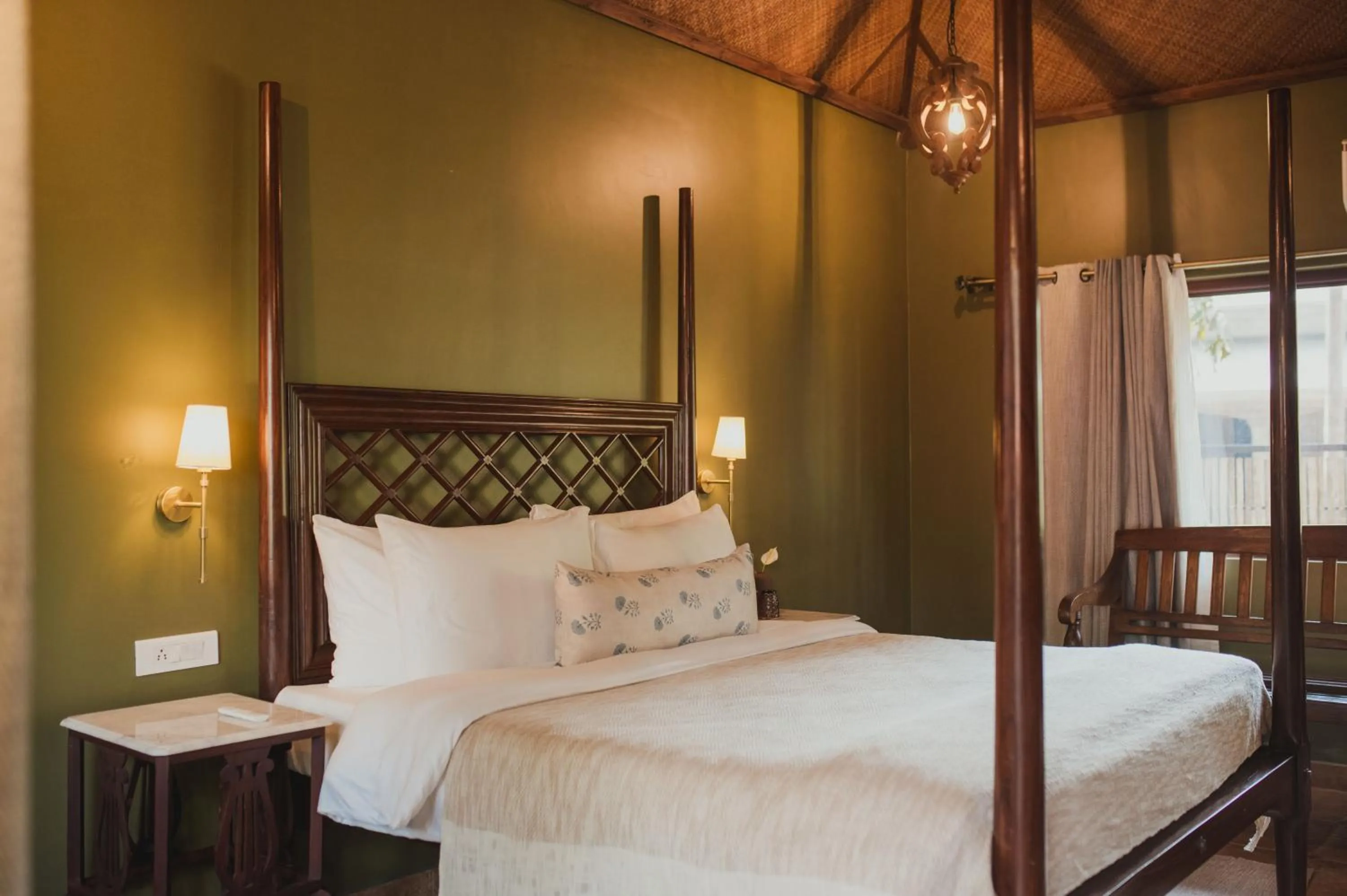 Bedroom, Bed in Brij Paraiso Saligao, Goa - An Indo-Portuguese Villa