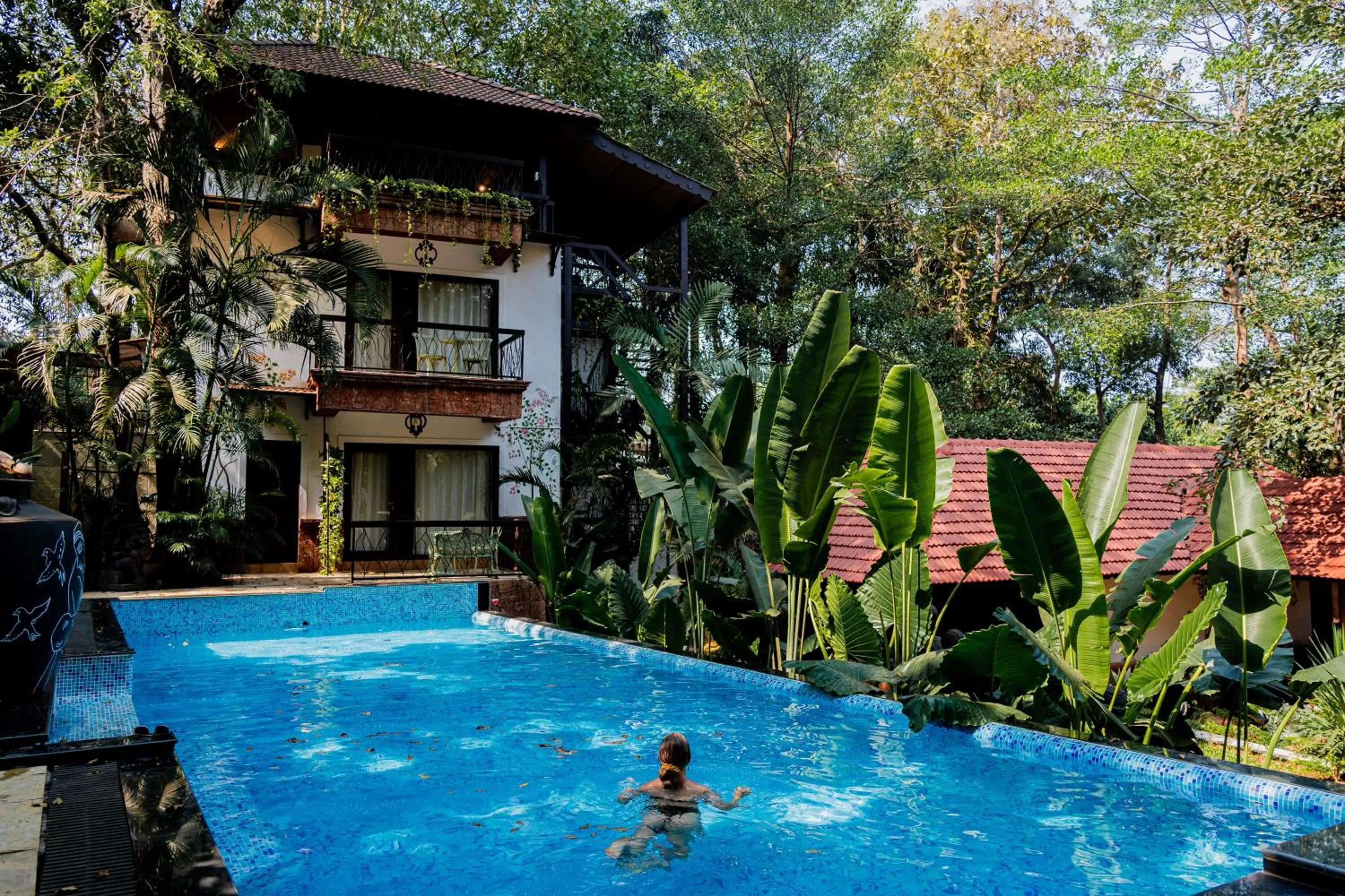 Swimming pool in Brij Paraiso Saligao, Goa - An Indo-Portuguese Villa