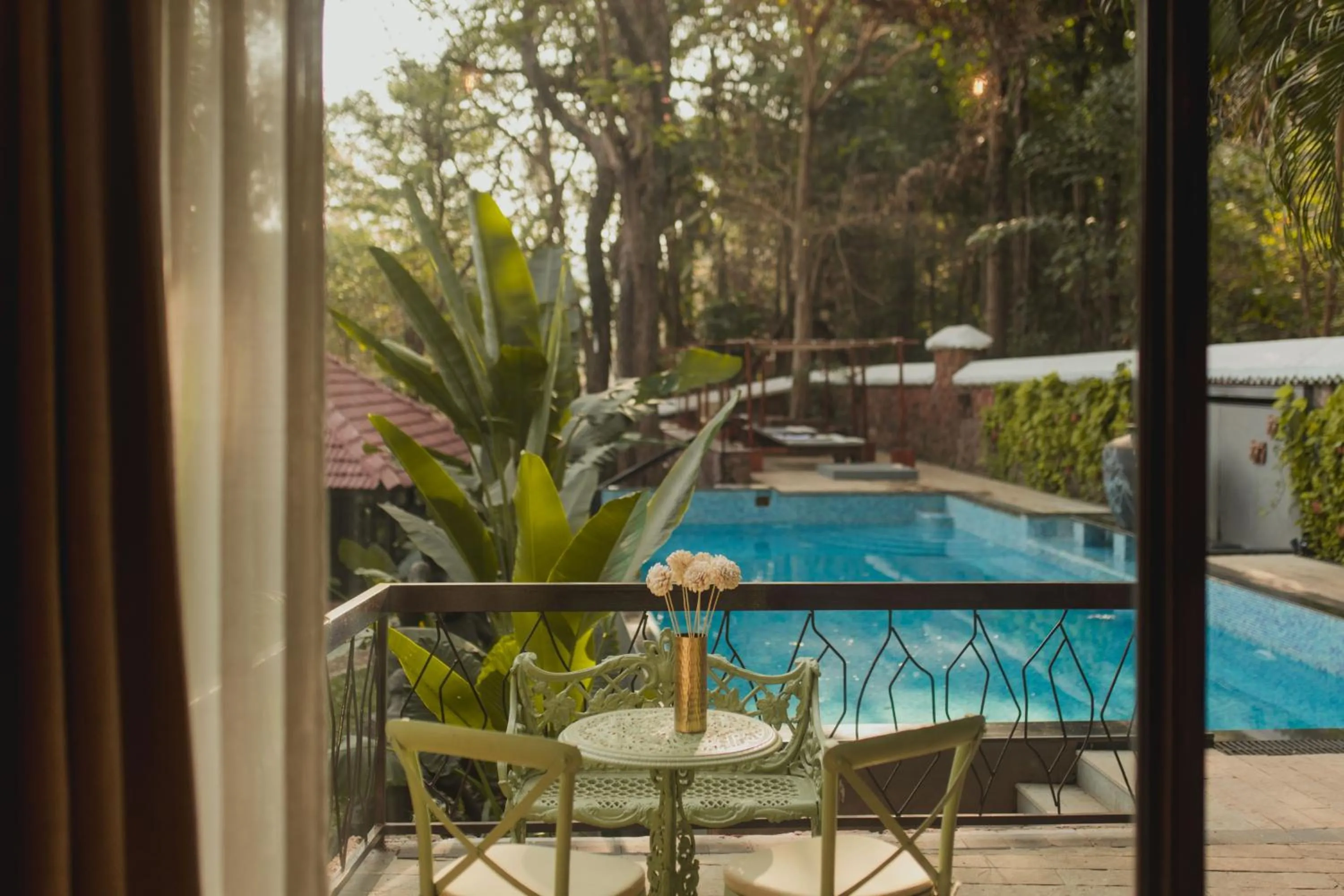 Swimming pool in Brij Paraiso Saligao, Goa - An Indo-Portuguese Villa