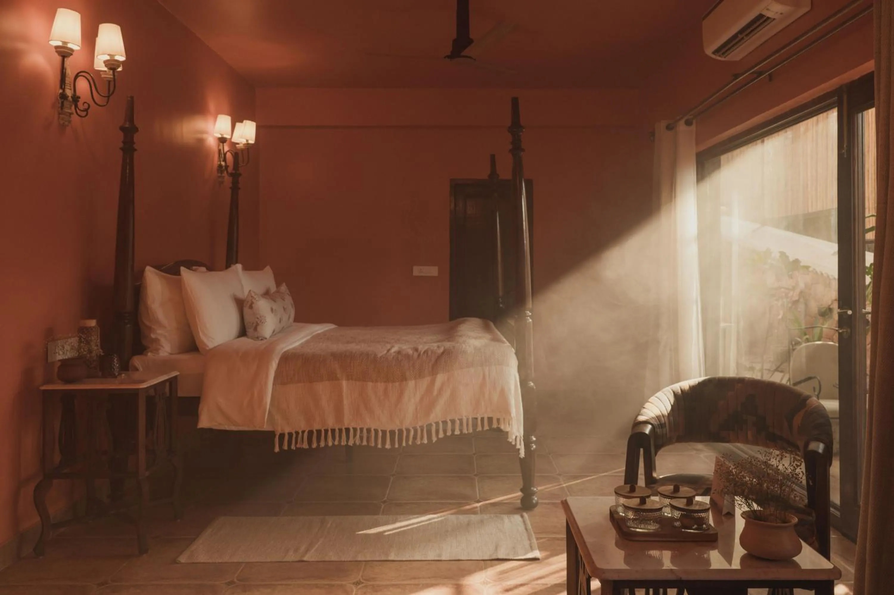 Bedroom, Bed in Brij Paraiso Saligao, Goa - An Indo-Portuguese Villa