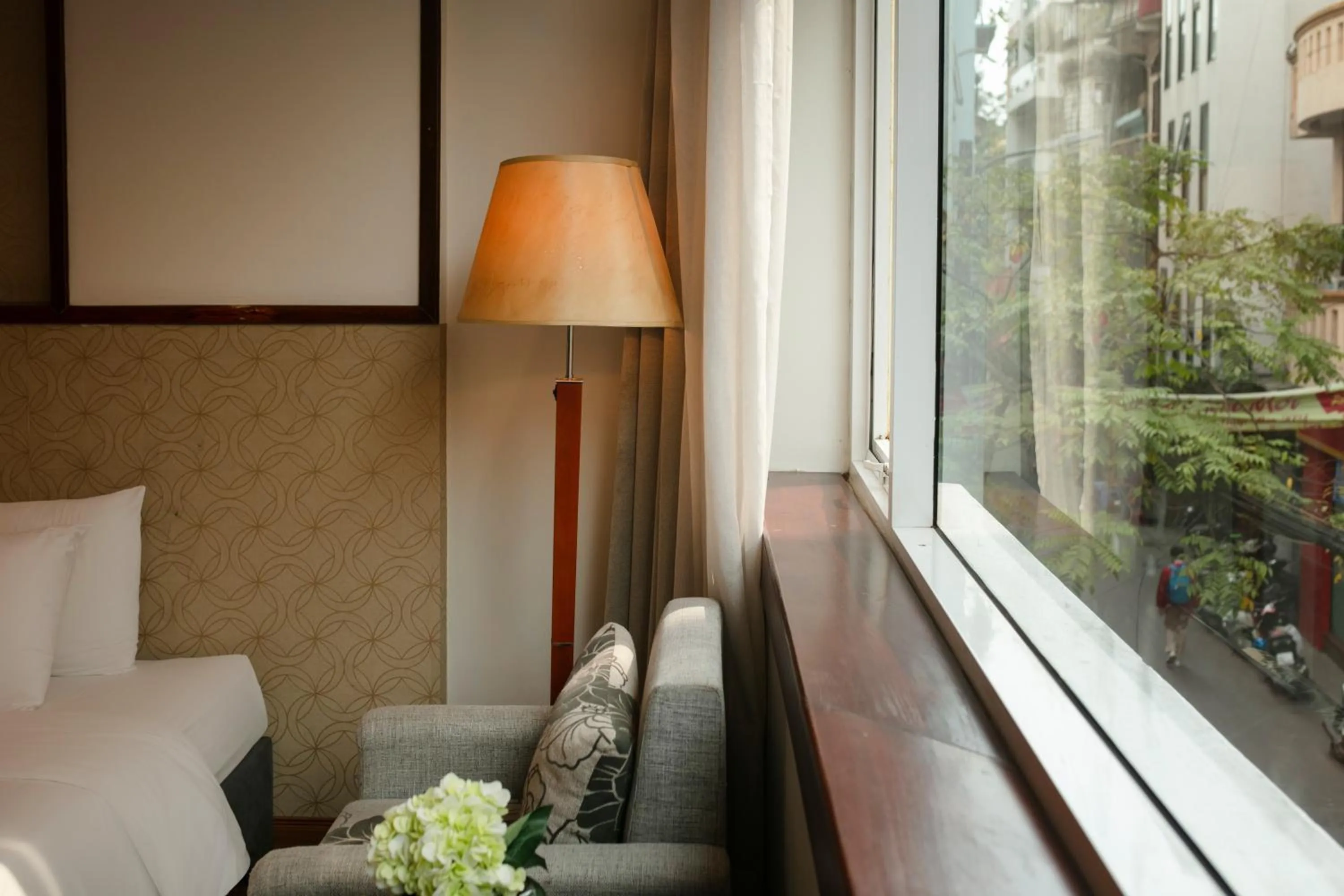 View (from property/room), Bed in Sao Mai Boutique Hotel