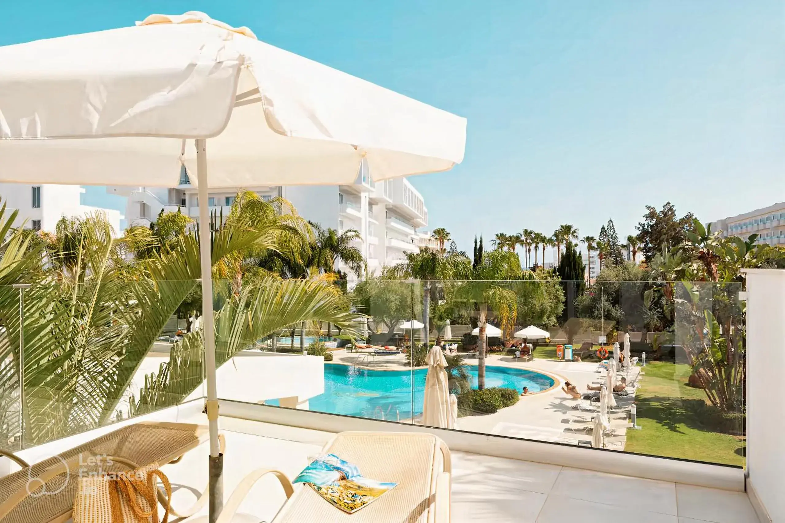 Pool view in Anesis Hotel Pool view in Anesis Hotel