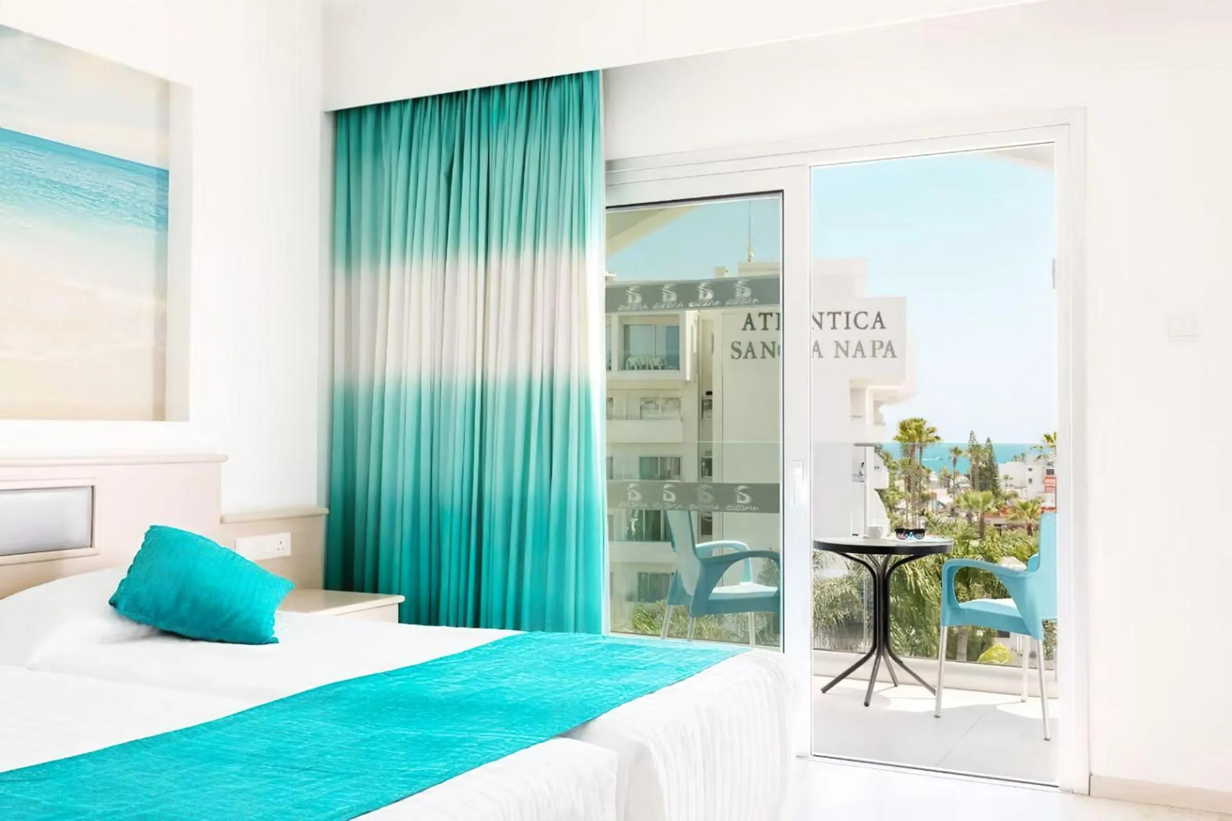 View (from property/room), Bed in Anesis Hotel