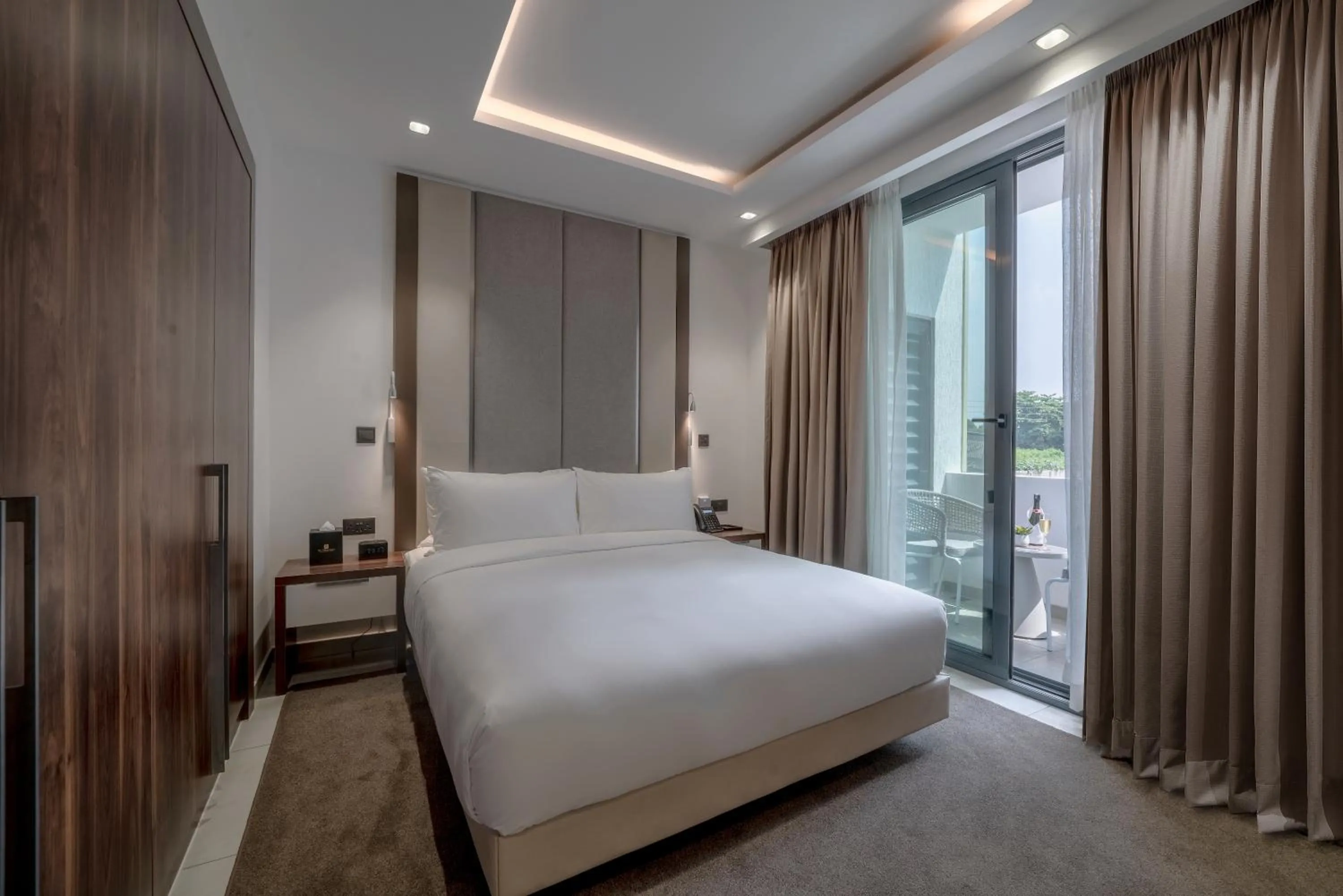 Bed in The Pelican Hotel Cantonments Accra