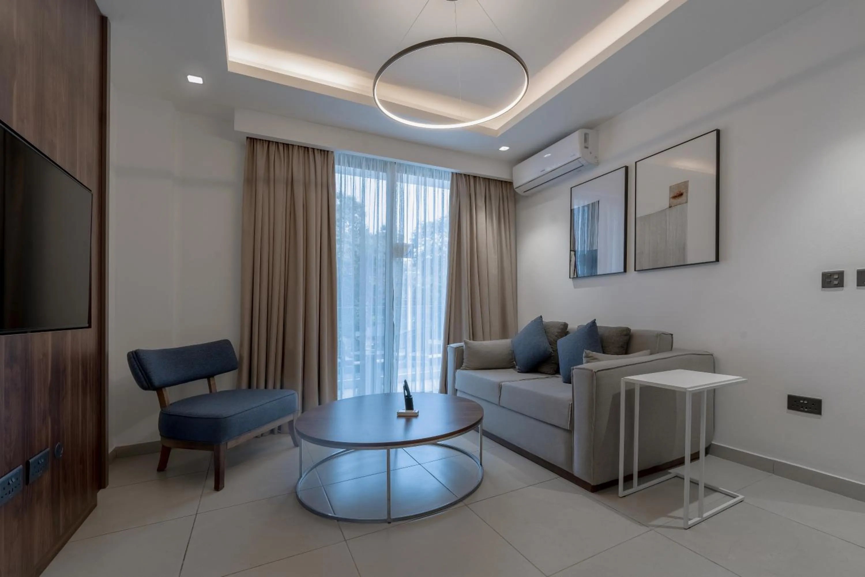 Living room in The Pelican Hotel Cantonments Accra