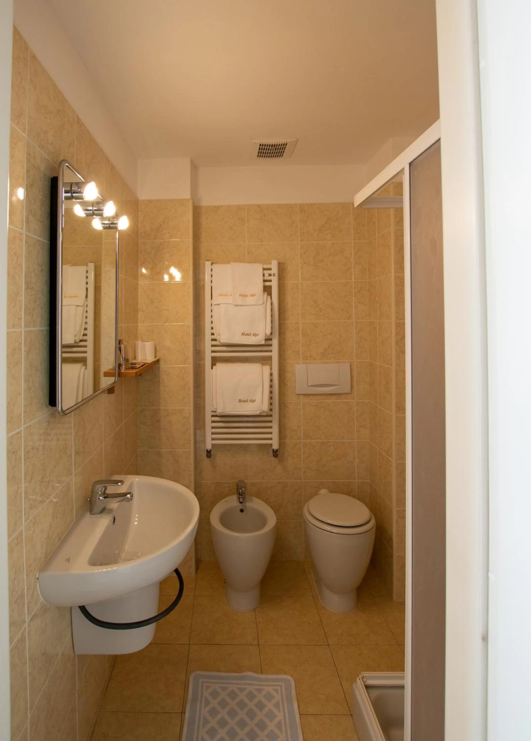 Bathroom in Hotel Alpi