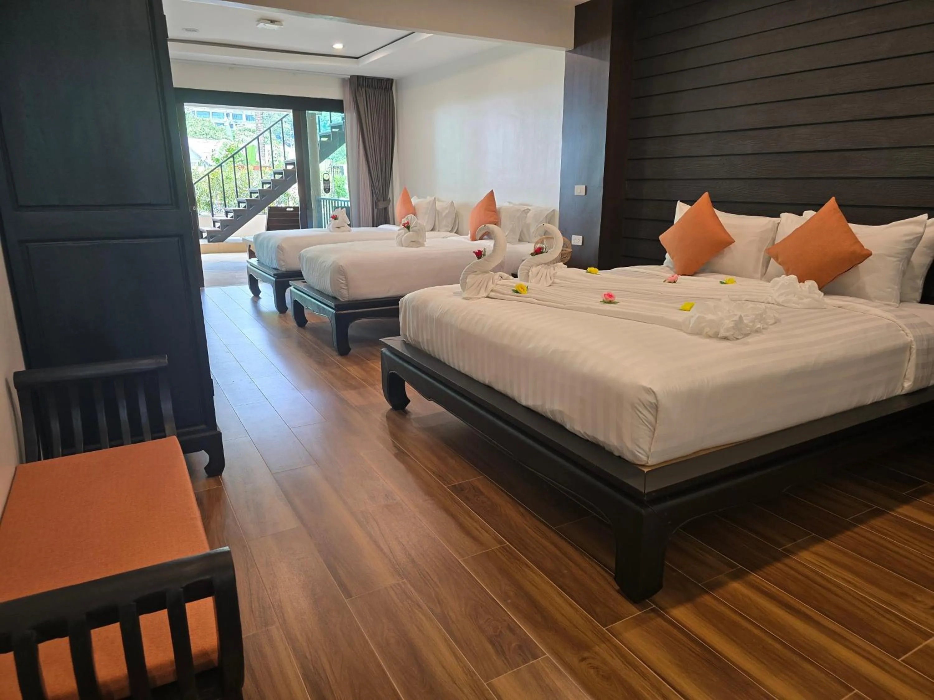 Photo of the whole room, Bed in Blue Palm Residence Kata