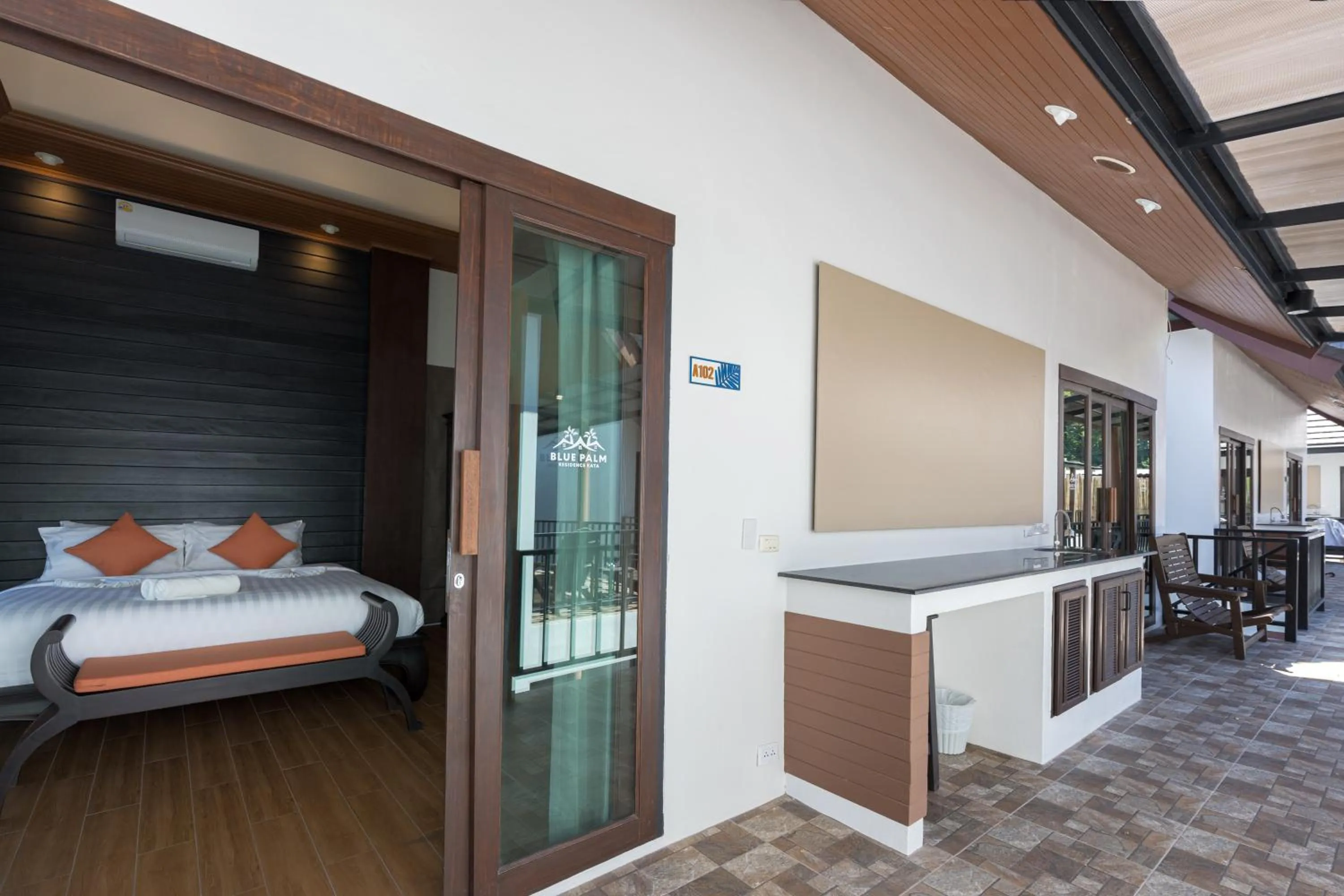 Bed in Blue Palm Residence Kata