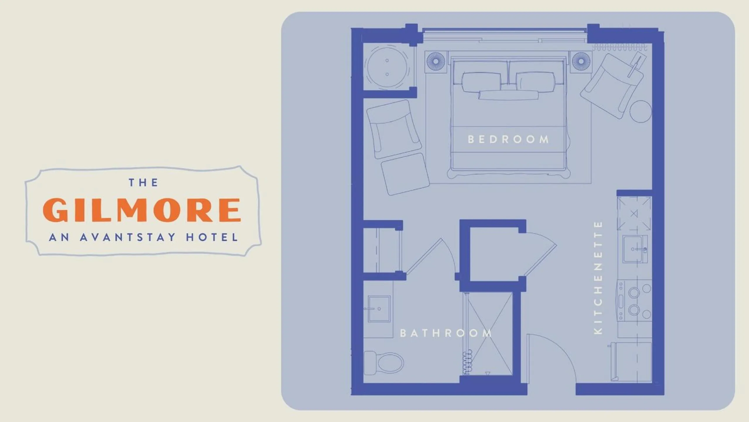 Floor plan in The Gilmore, an AvantStay Hotel