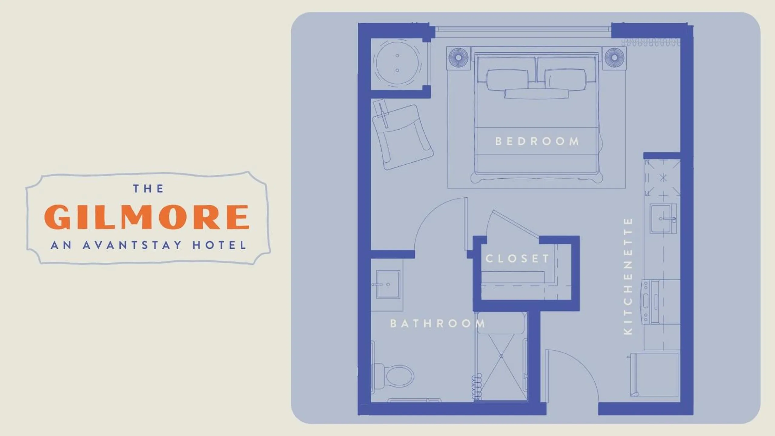 Floor plan in The Gilmore, an AvantStay Hotel