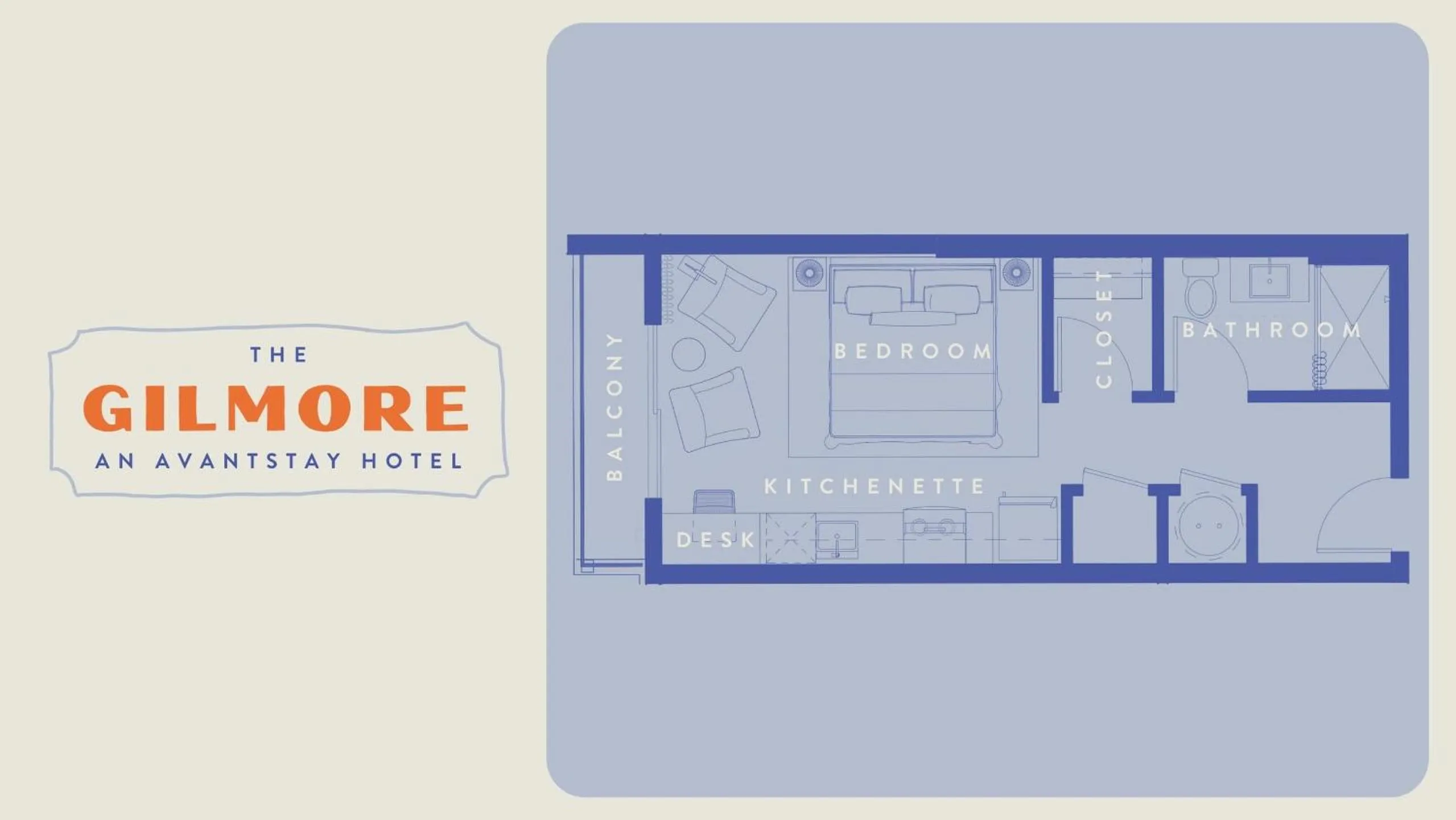 Floor plan in The Gilmore, an AvantStay Hotel