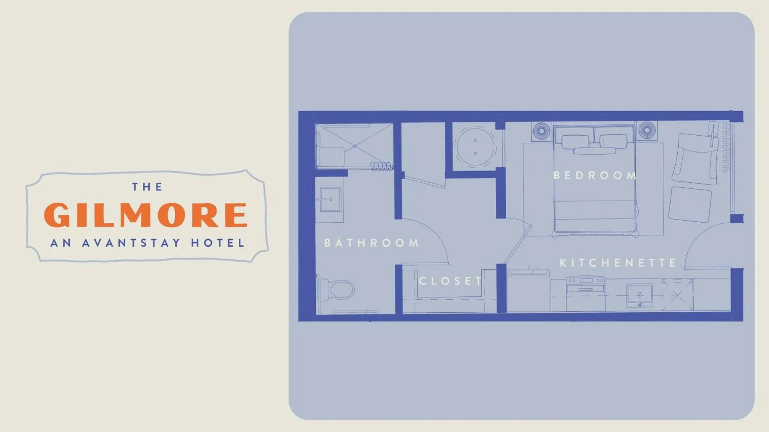Floor plan in The Gilmore, an AvantStay Hotel