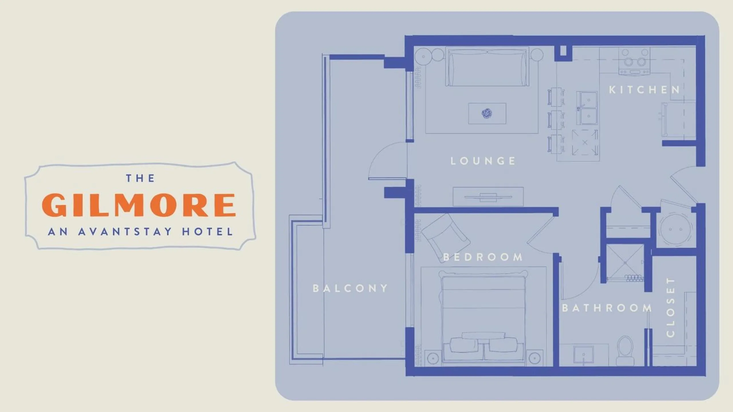 Floor plan in The Gilmore, an AvantStay Hotel