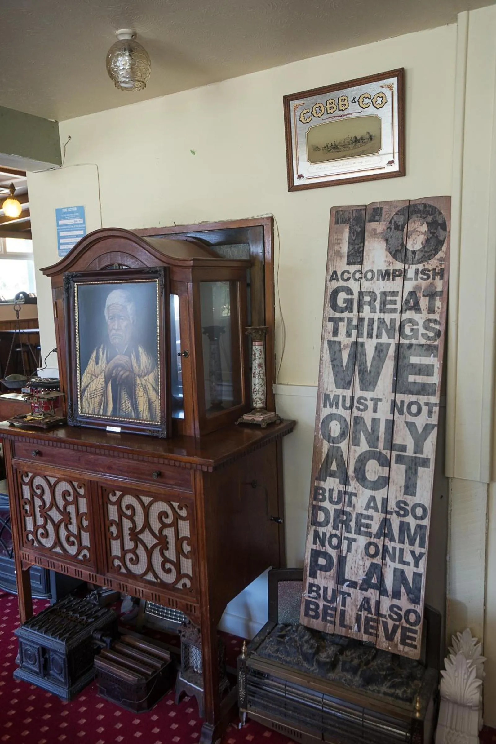Decorative detail in Otira Stagecoach Hotel