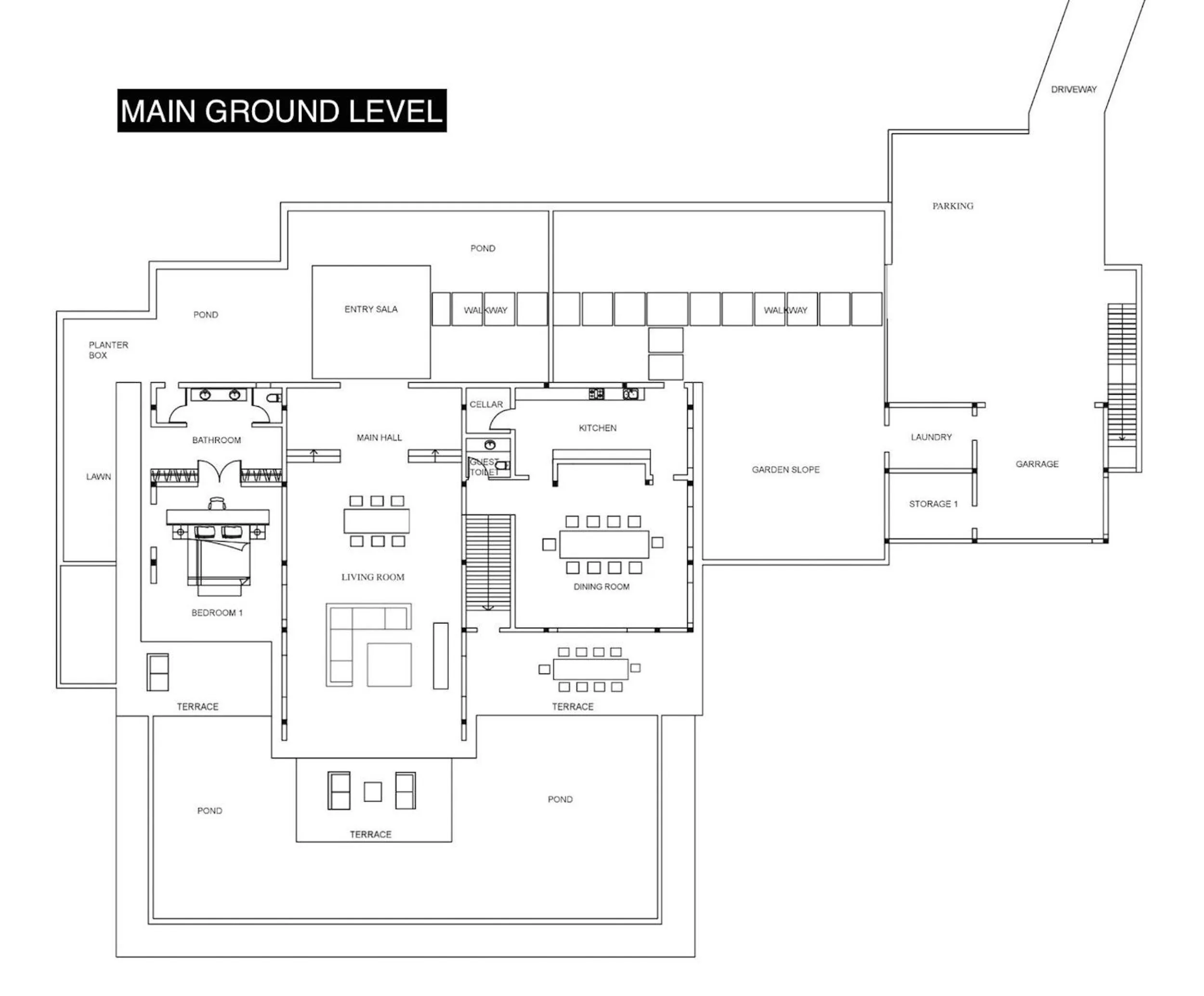Floor plan in Ocean's 11 Villa