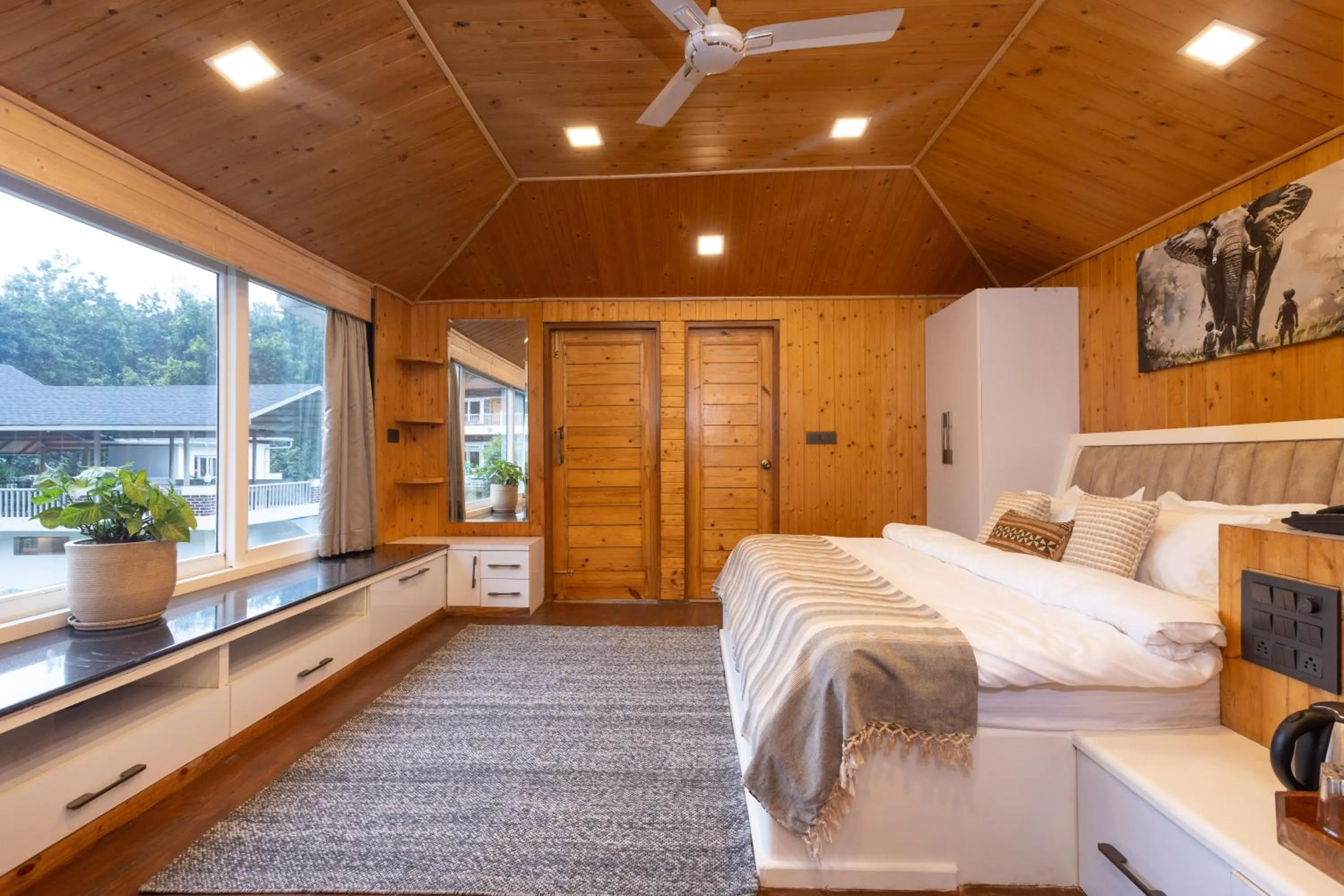 Living room, Bed in Megha Resort & Villas, Dehradun-Where Nature Pampers You