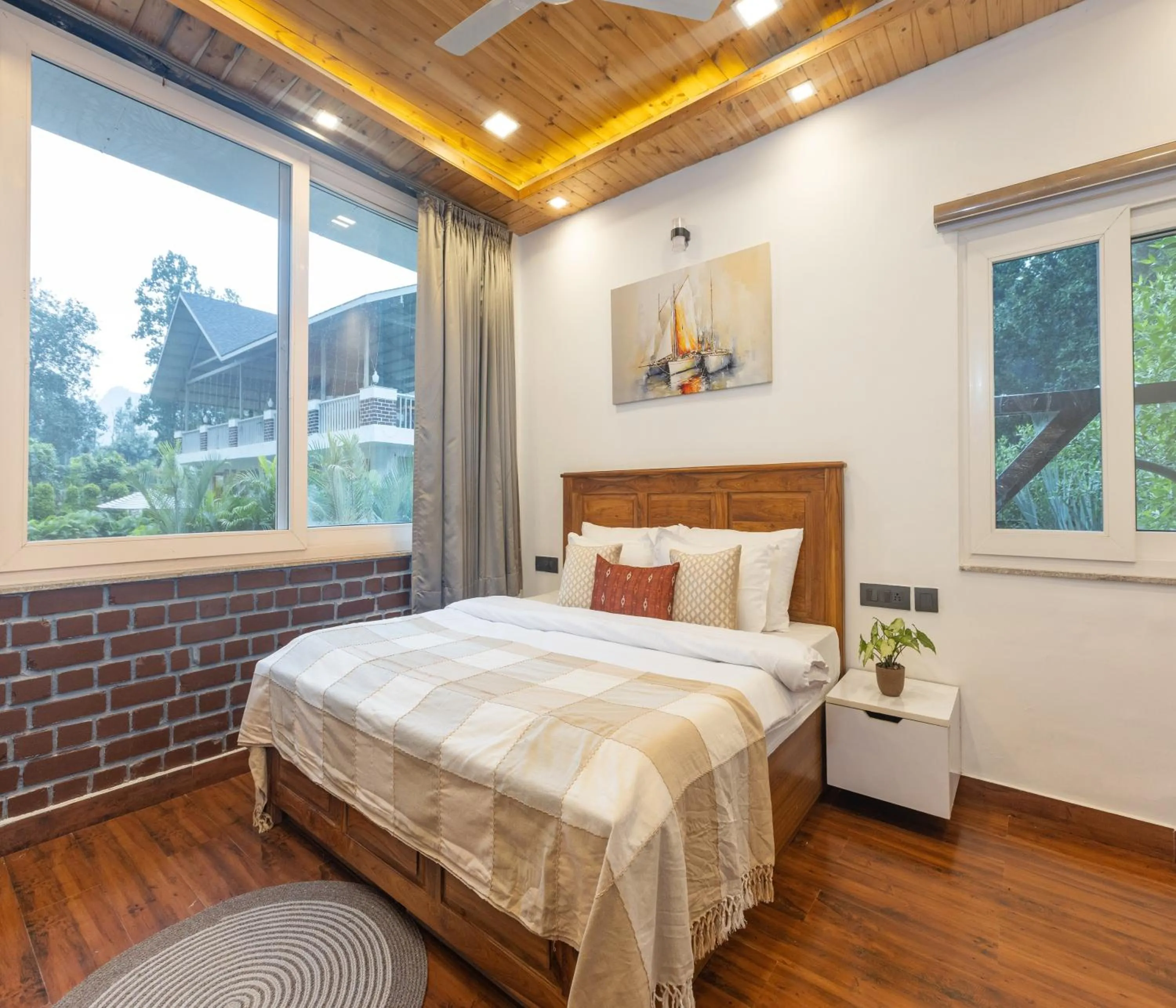 View (from property/room), Bed in Megha Resort & Villas, Dehradun-Where Nature Pampers You