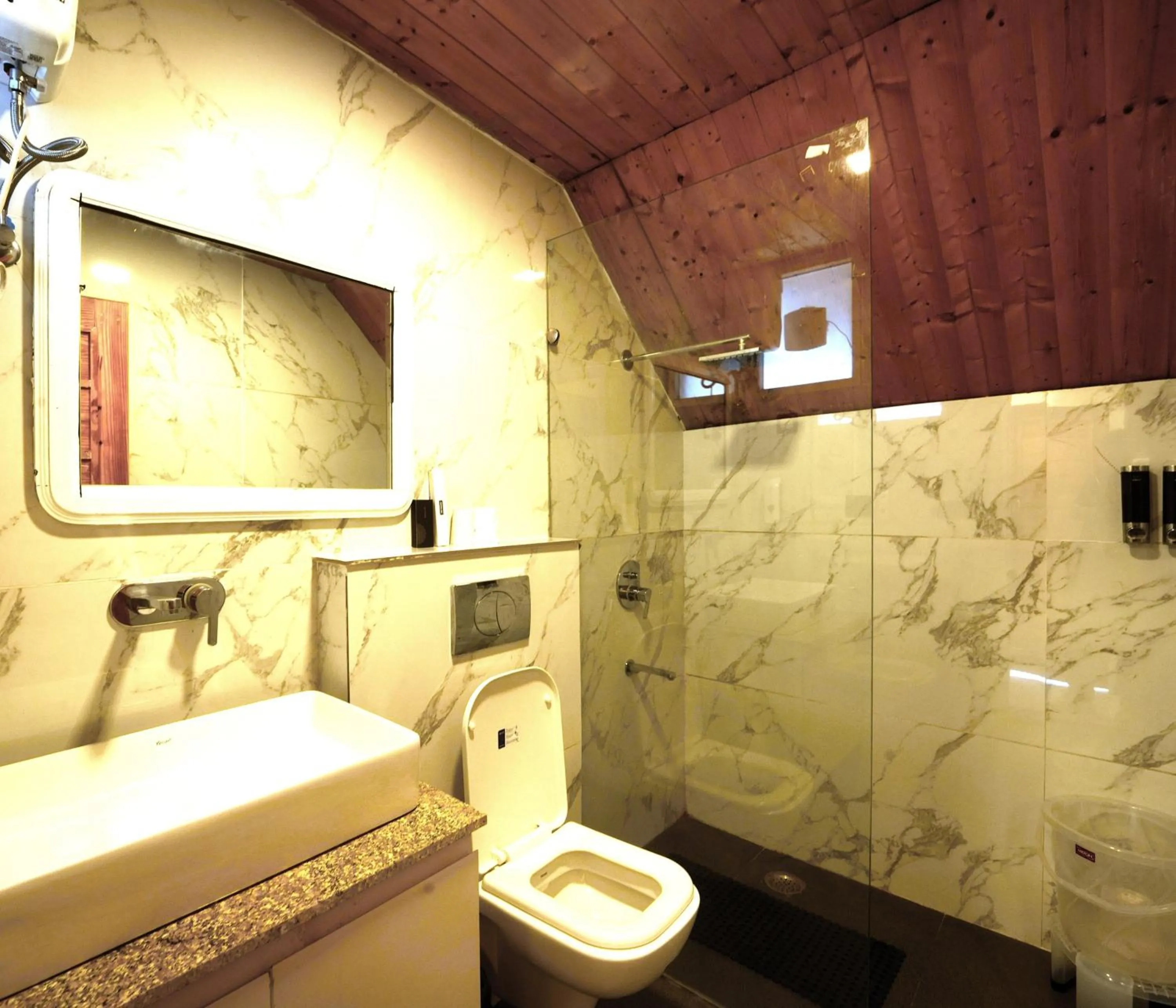 Bathroom in Megha Resort & Villas, Dehradun-Where Nature Pampers You