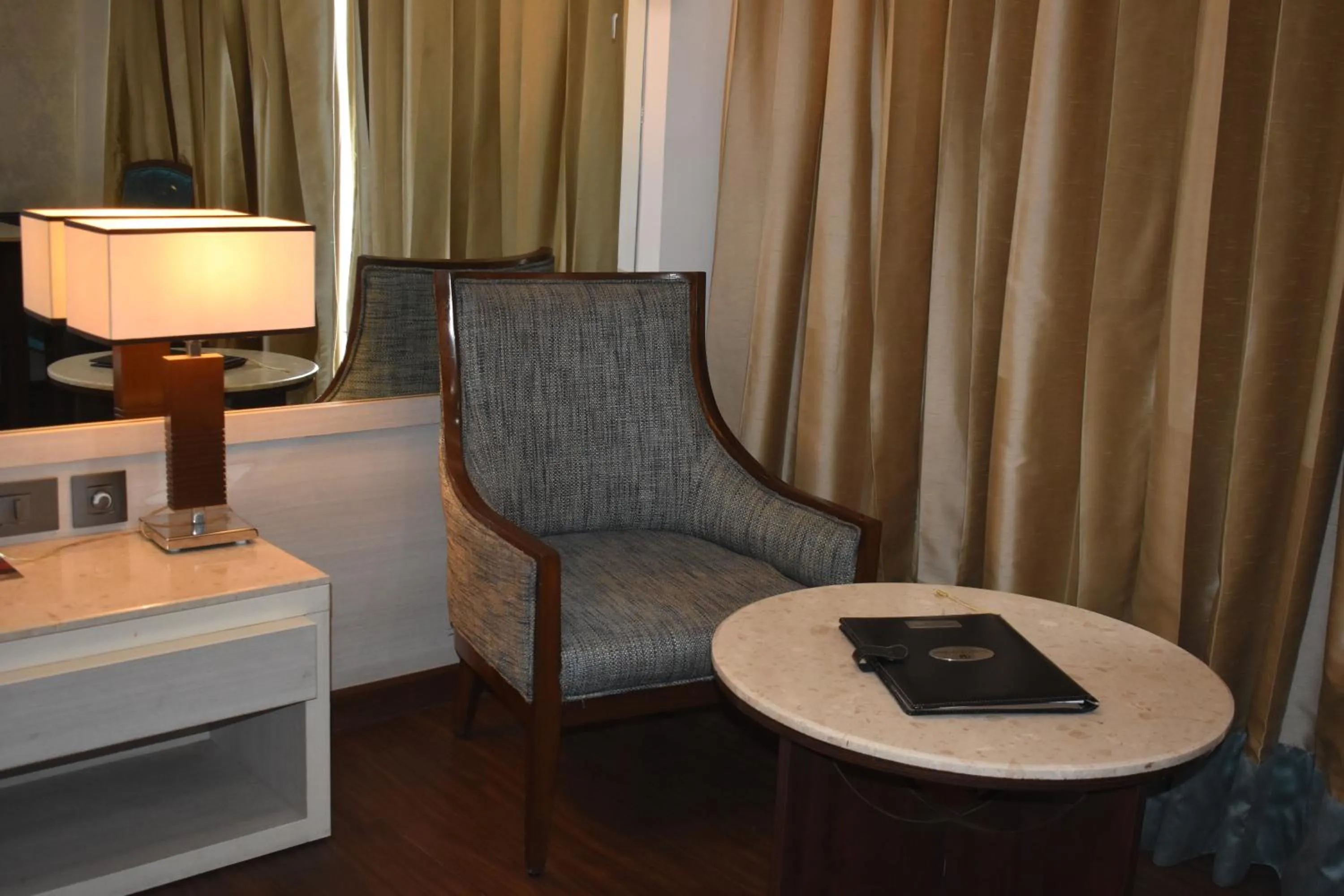 Seating area in Chanakya Hotel, Patna