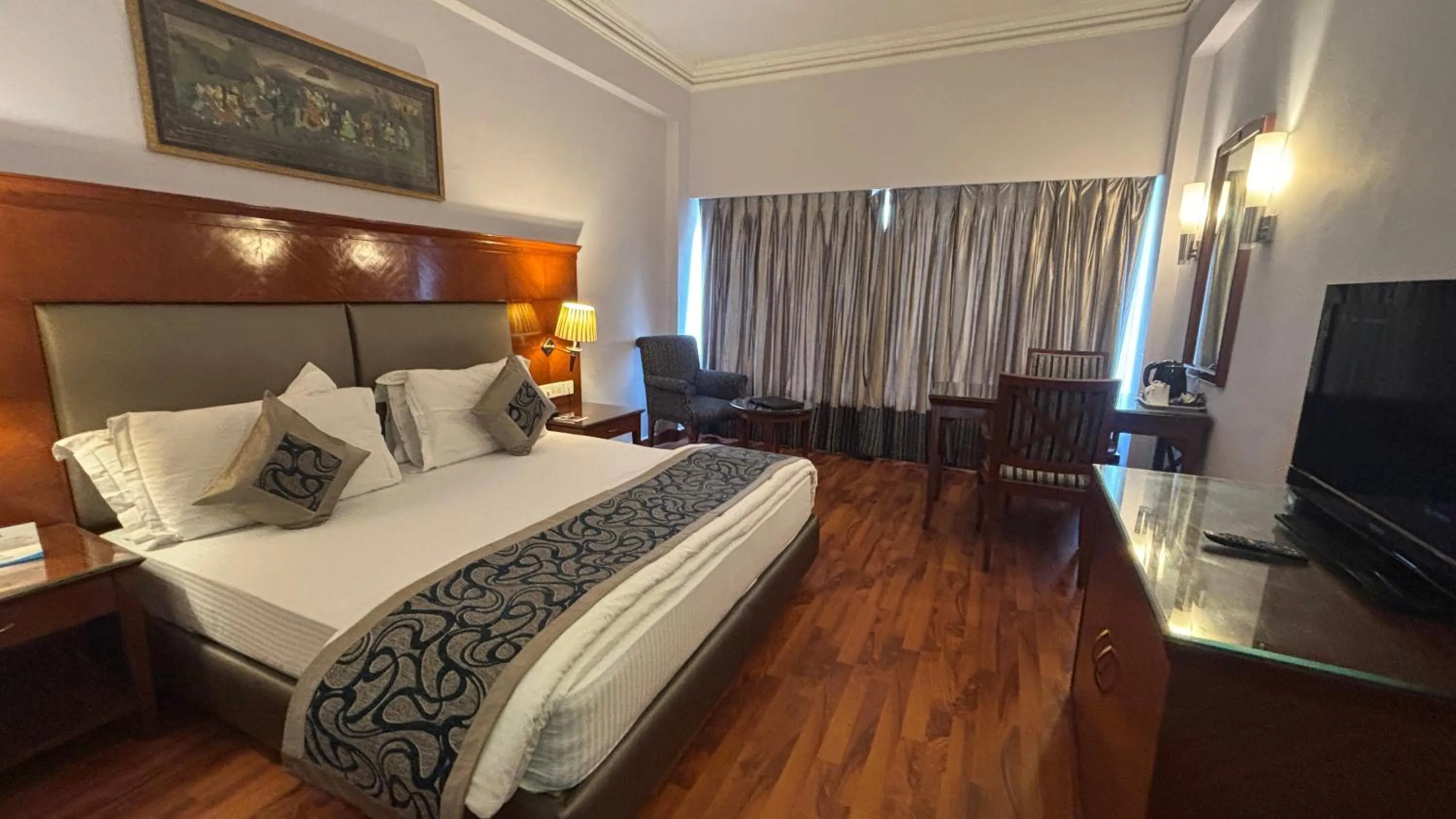 Bed in Chanakya Hotel, Patna