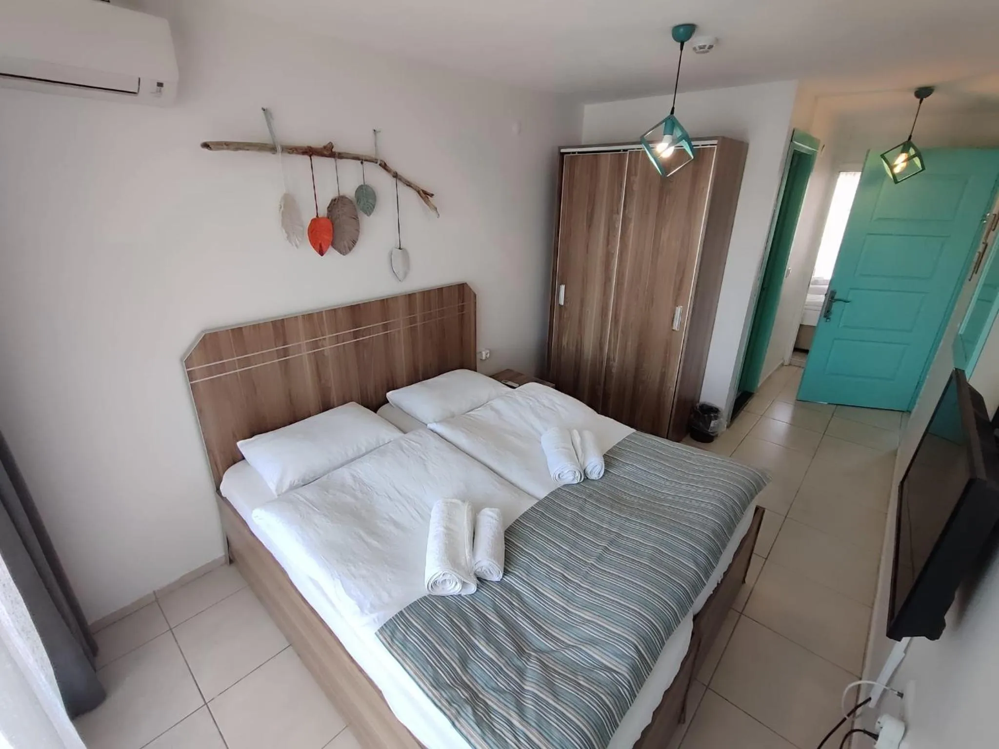 Bed in Foça Mint Hotel